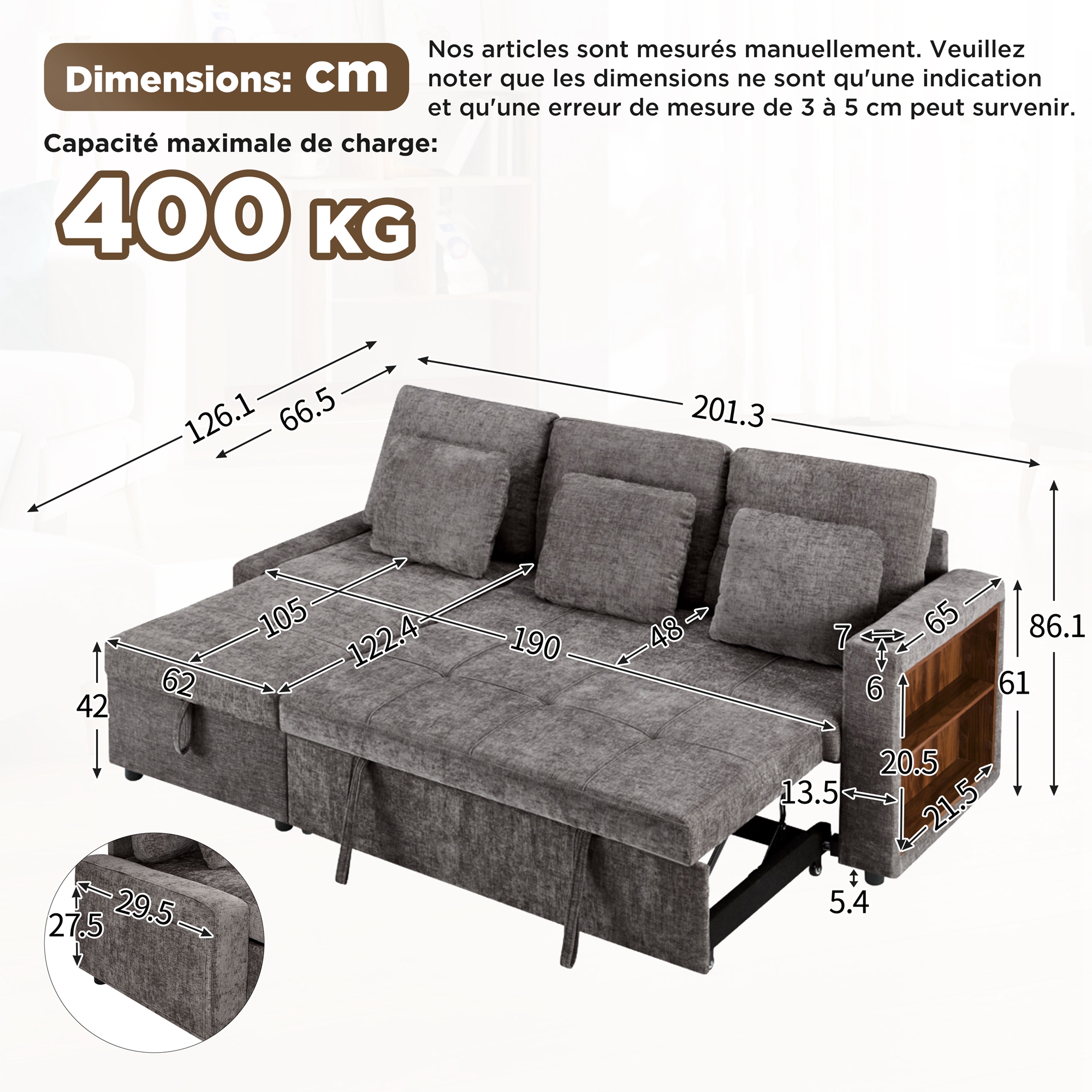 Fonctions du canapé convertible
