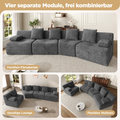 Quatre modules indépendants pour une flexibilité d'aménagement optimale