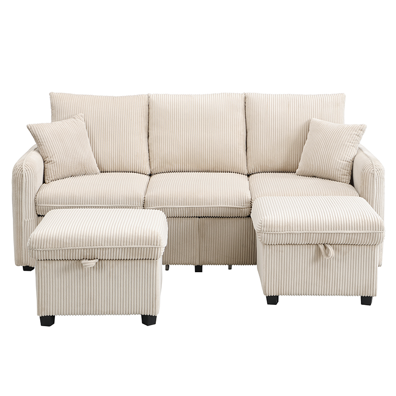 Design canapé angle beige moderne