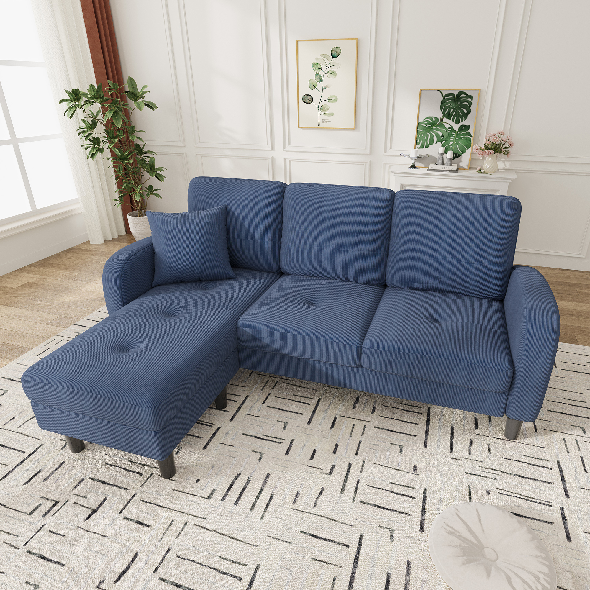 166 x 118 x 77 cm,L-förmiges Ecksofa mit Chaiselon