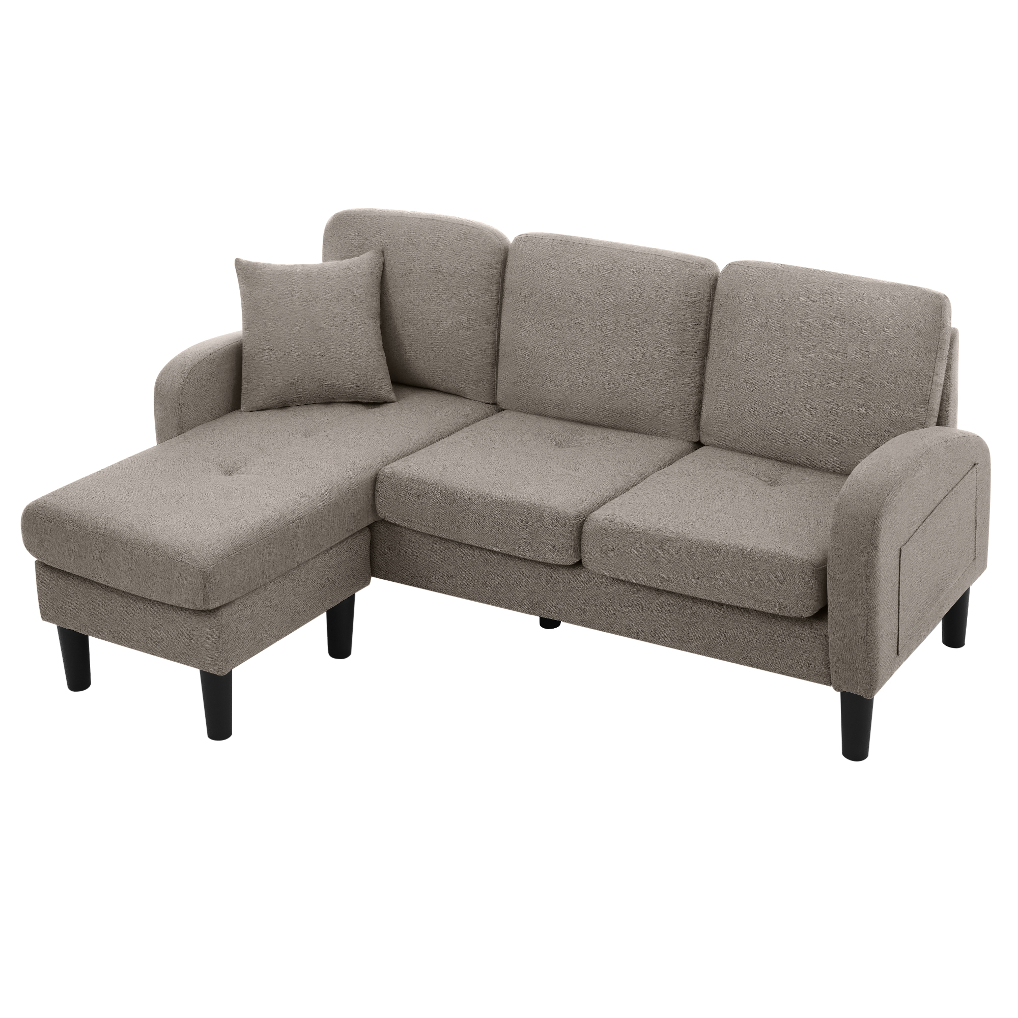 Design canapé angle moderne gris foncé