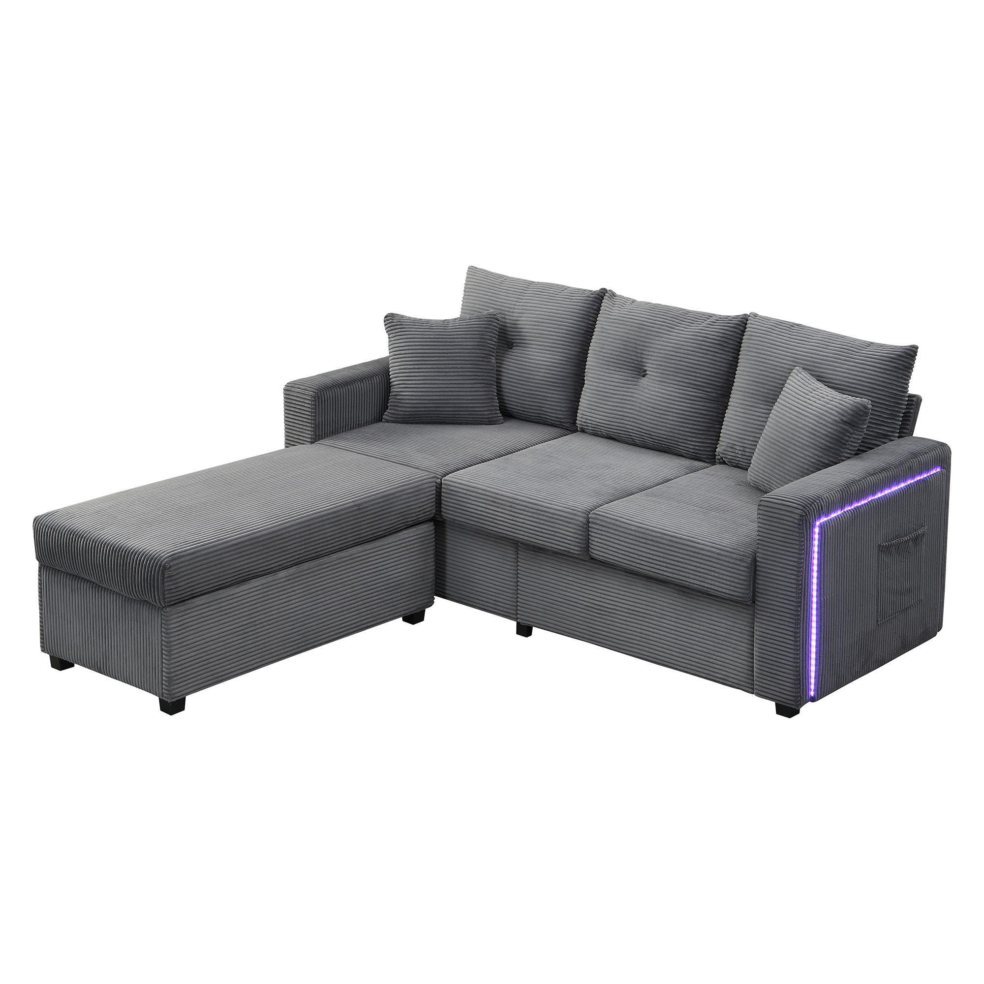 Design canapé gris antique moderne LED