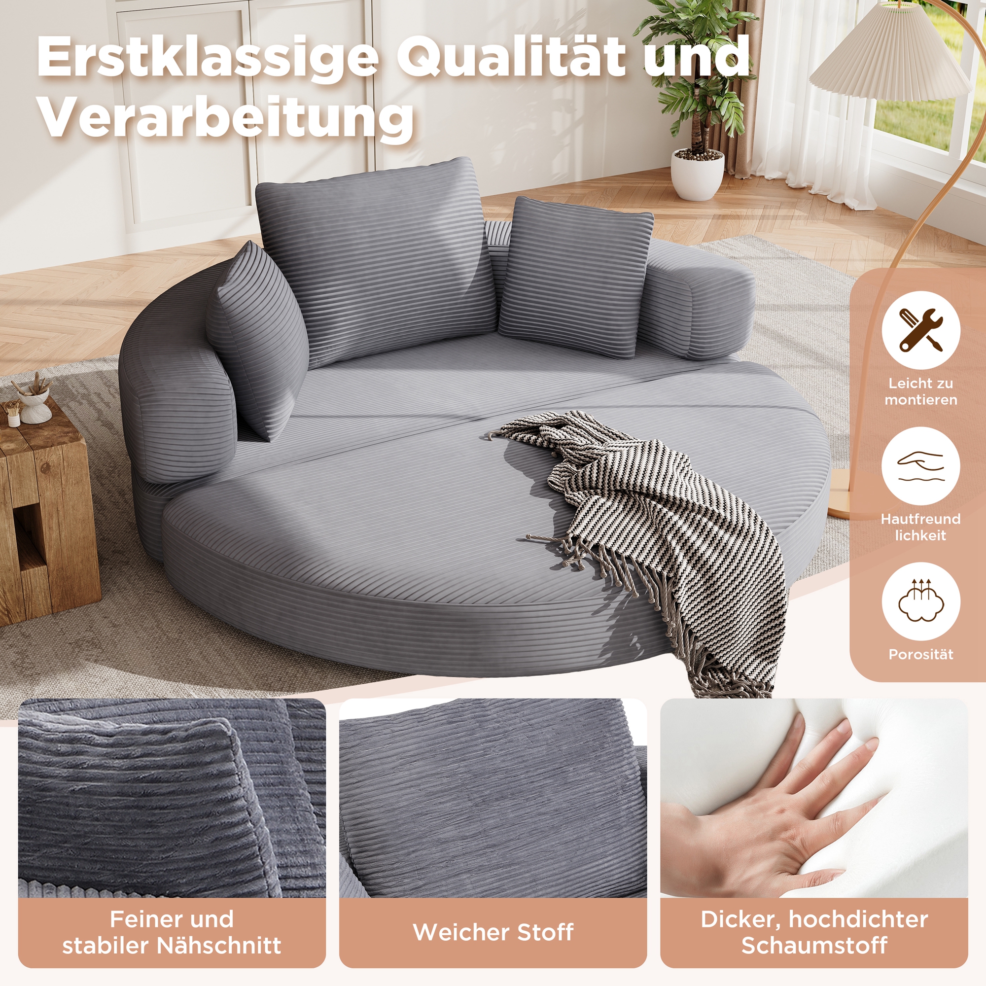 Présentation du canapé modulable