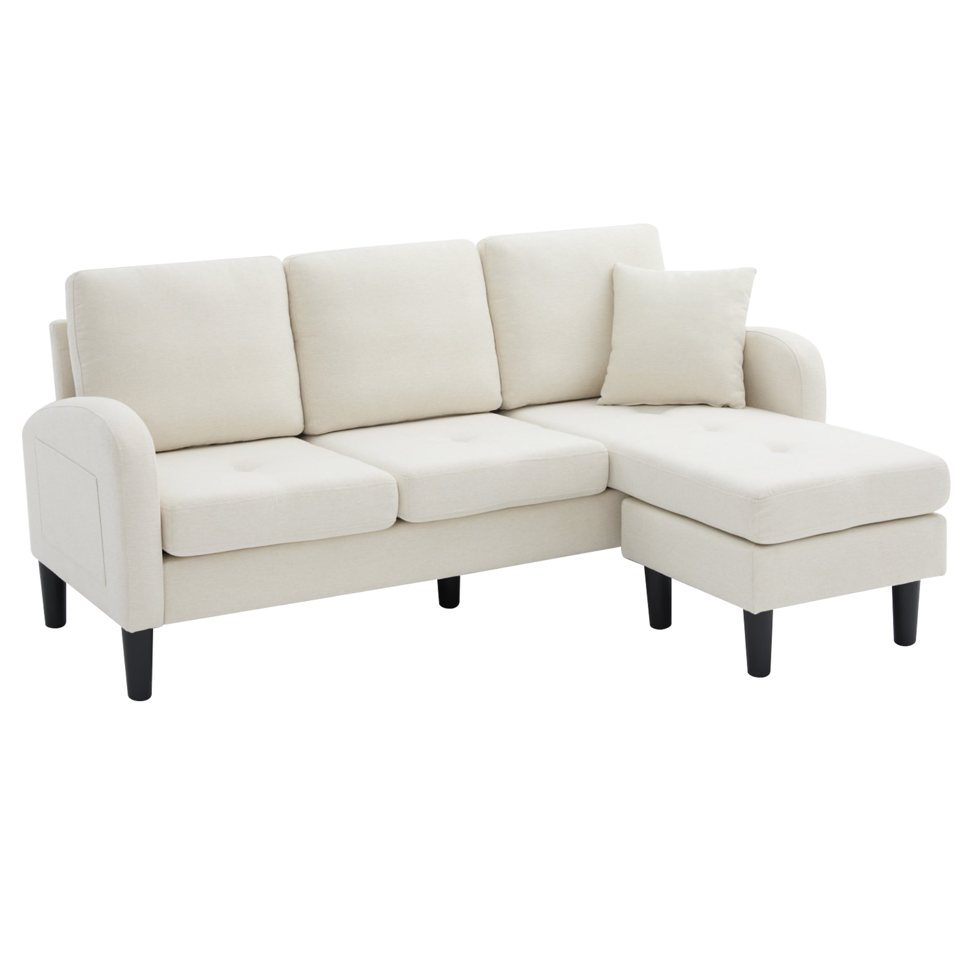 Design canapé angle moderne beige clair
