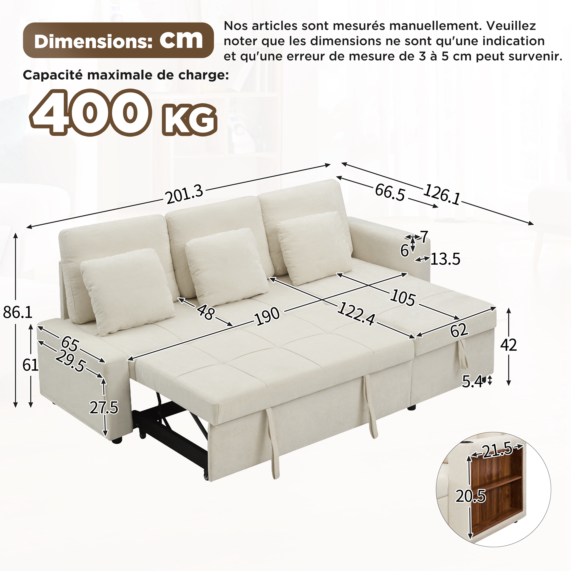 Fonctions du canapé convertible