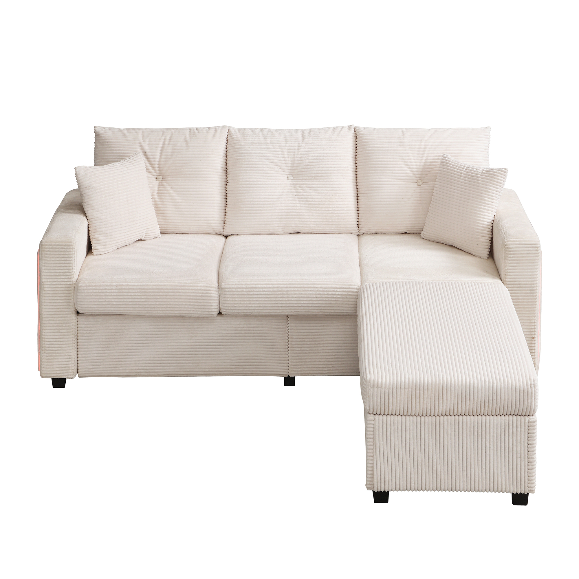 Design canapé beige moderne LED