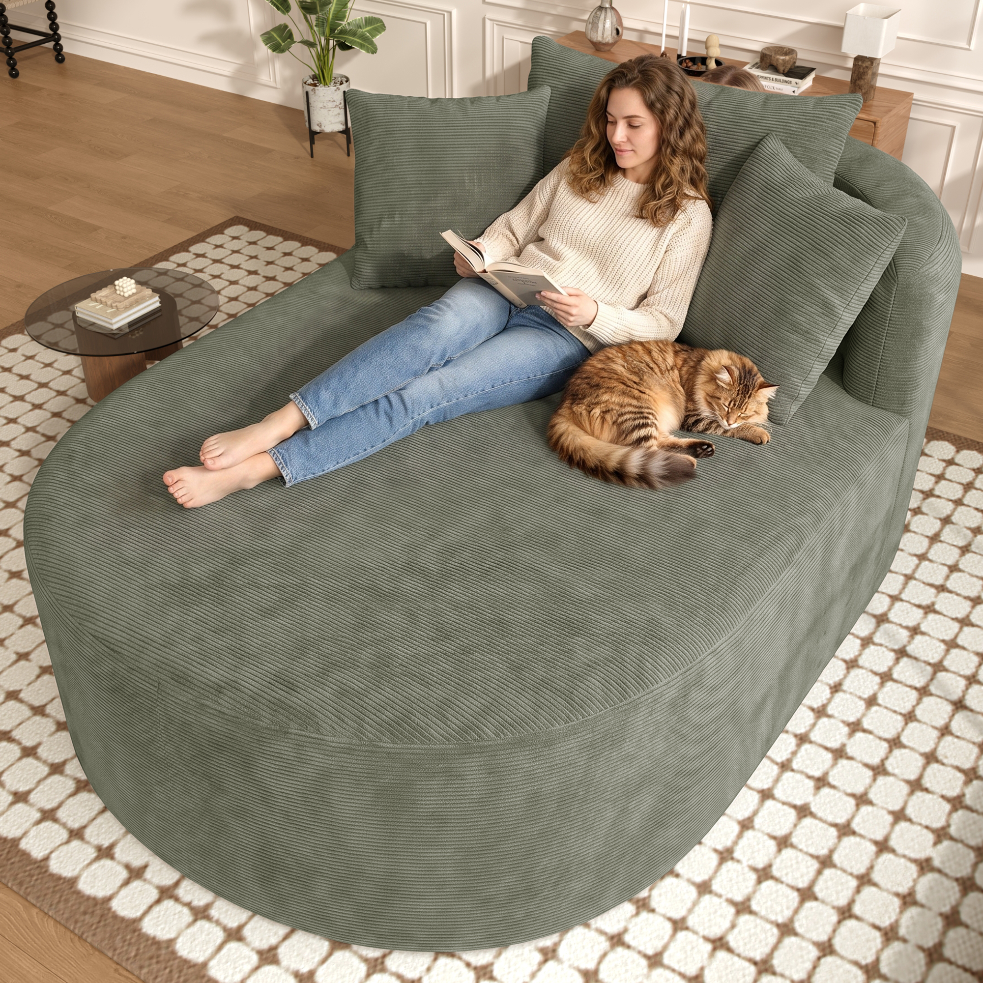 Fauteuil lounge vert