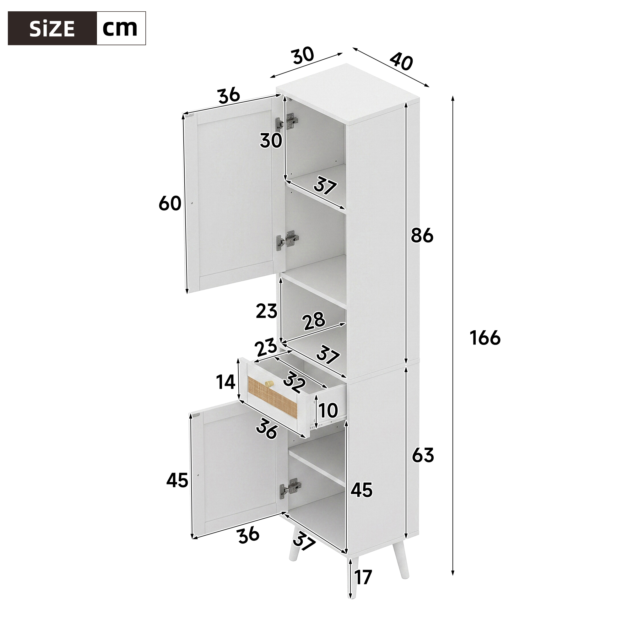 Dimensions du meuble de salle de bains