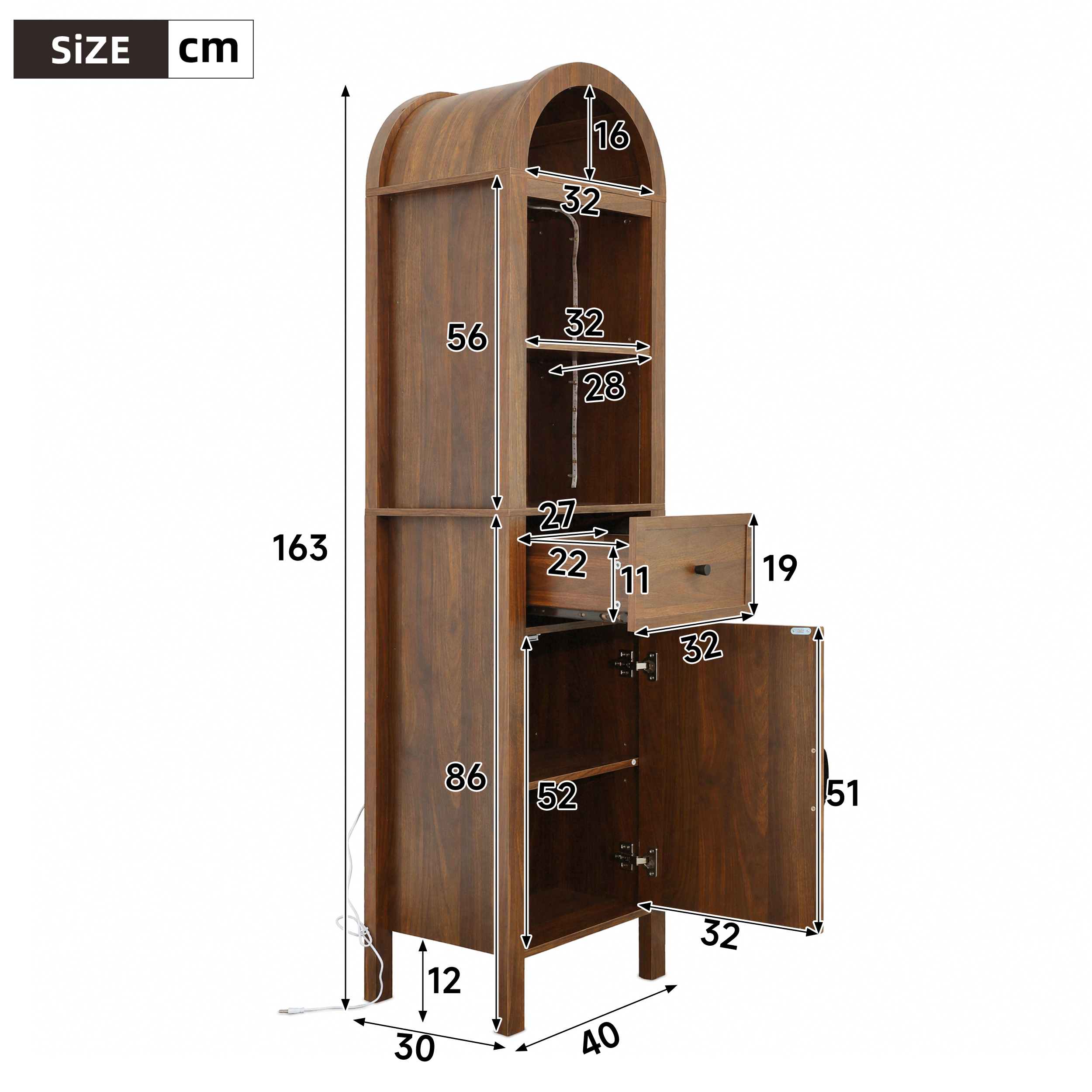 Dimensions du meuble de salle de bains