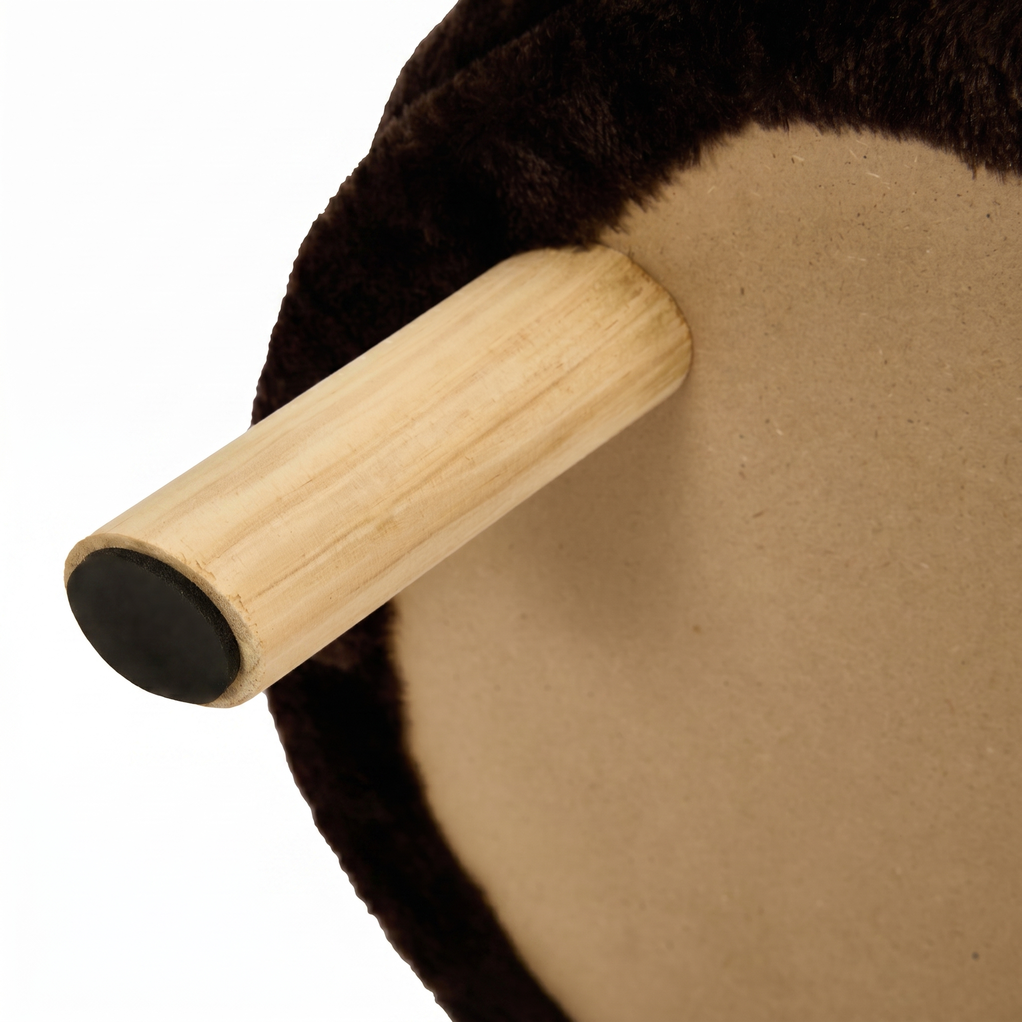 Détail couture solide du tissu peluche