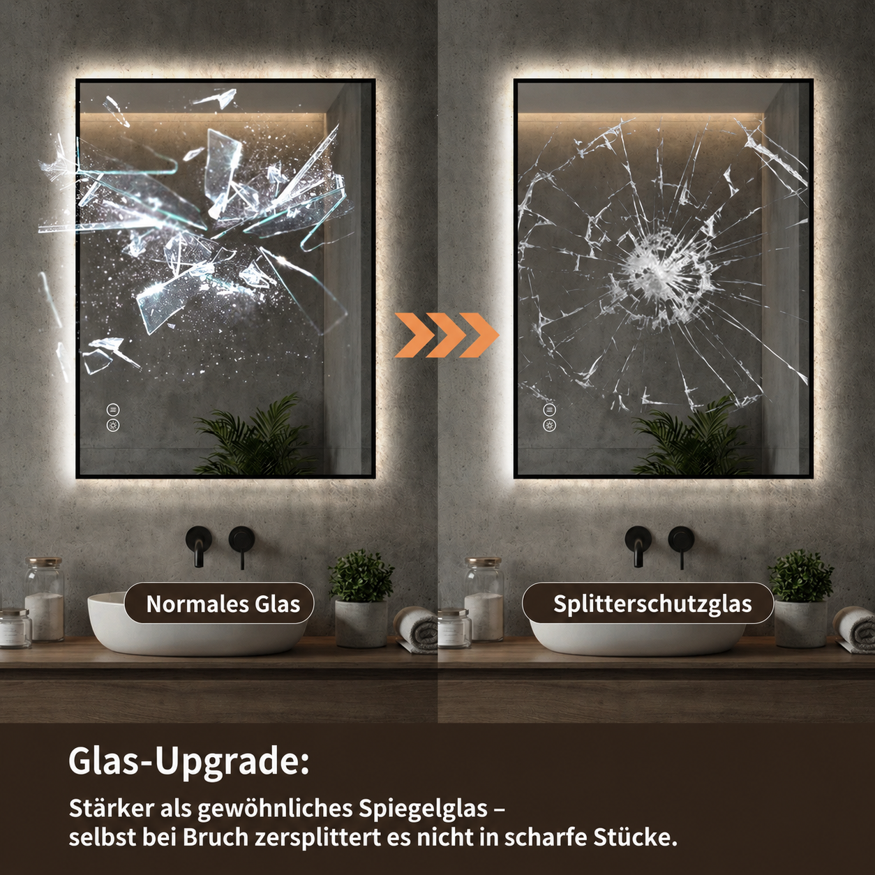 Verre sans‑cuivre 5 mm avec film anti‑éclats