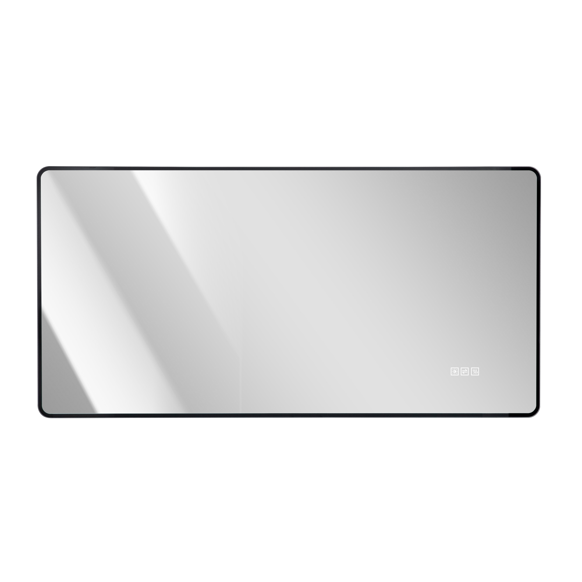 Miroir de salle de bains LED, éclairage LED, fonction anti-buée, 3 températures de couleur, intensité réglable, 120 x 60 x 3 cm, métal et verre trempé, argenté - vue 5