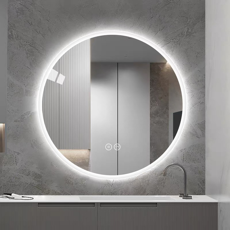 80cm  LED Round  Bathroom Mirror with Lights-Wall 