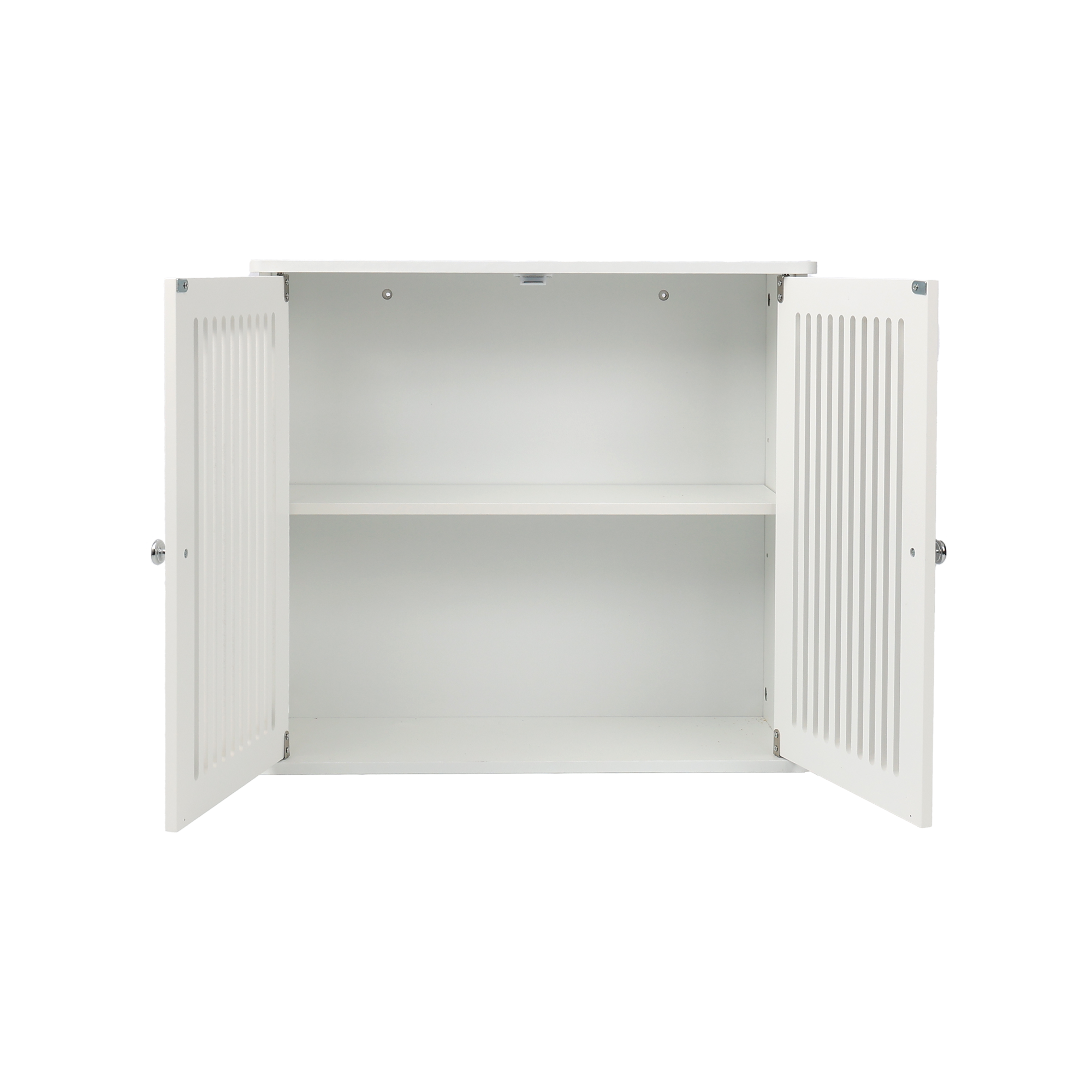 Meuble de rangement de salle de bains, 60 x 20 x 52 cm, panneaux de particules et MDF, blanc - vue 3
