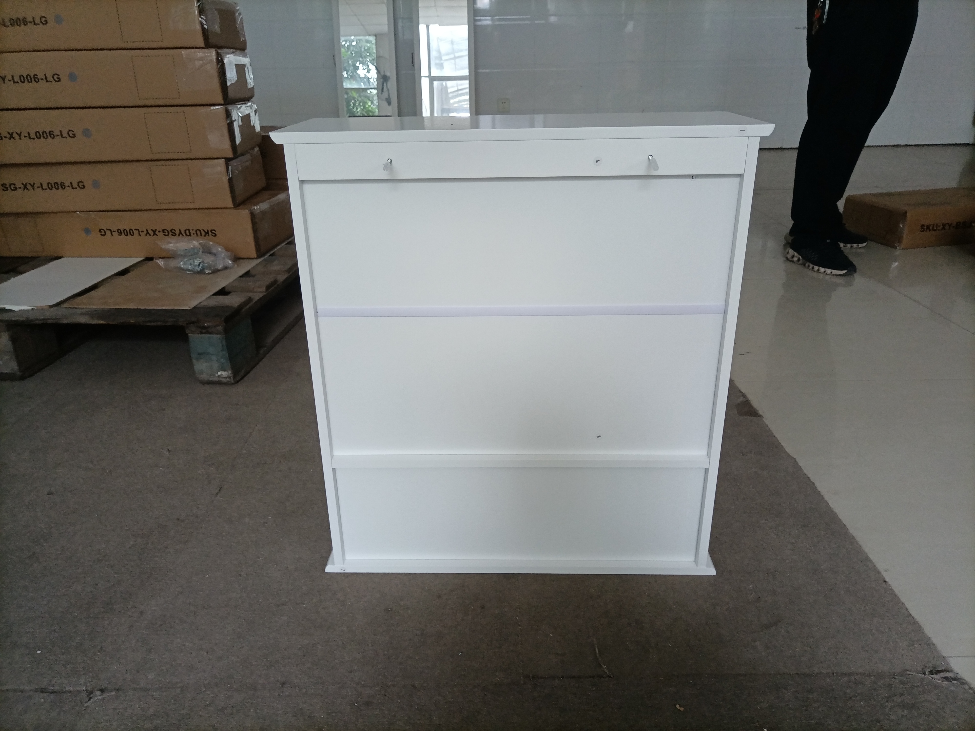 Armoire de toilette avec miroir, étagères réglables, 50 x 20 x 60 cm, MDF et verre, blanc - vue 8
