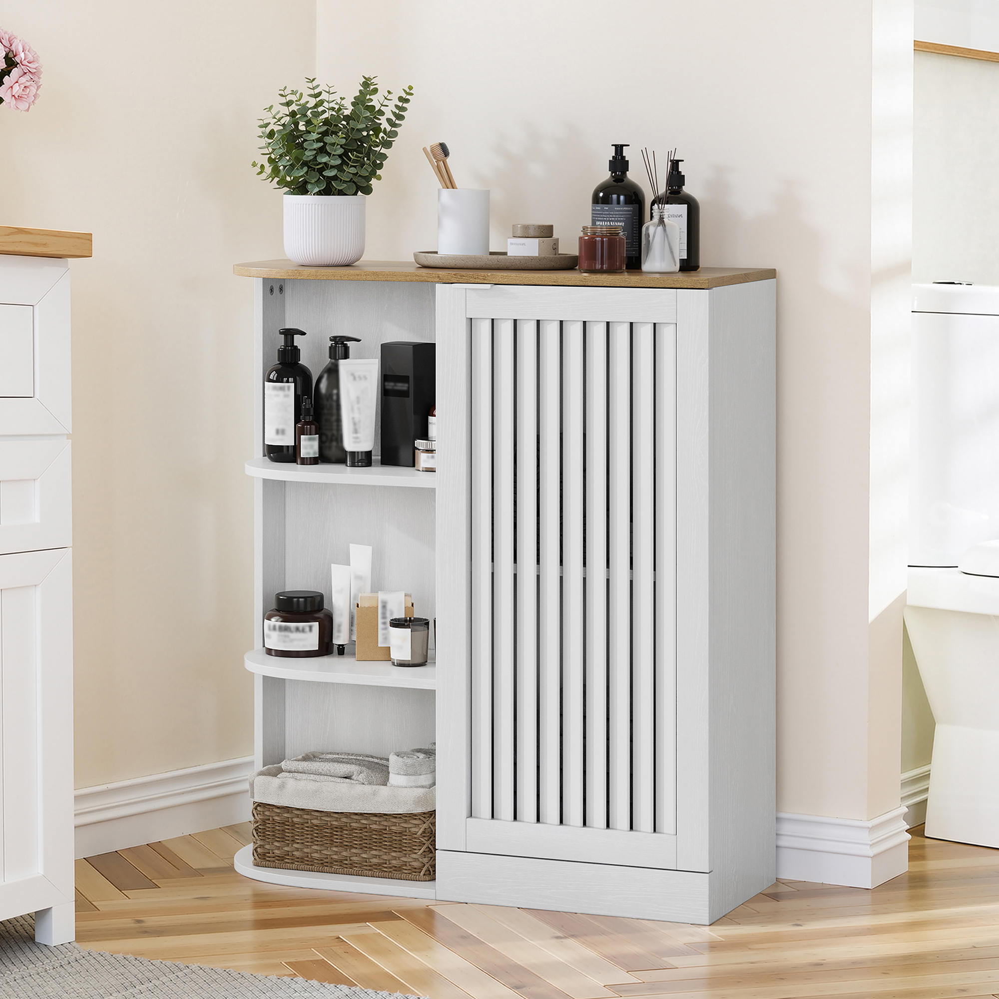 Détail du meuble de rangement