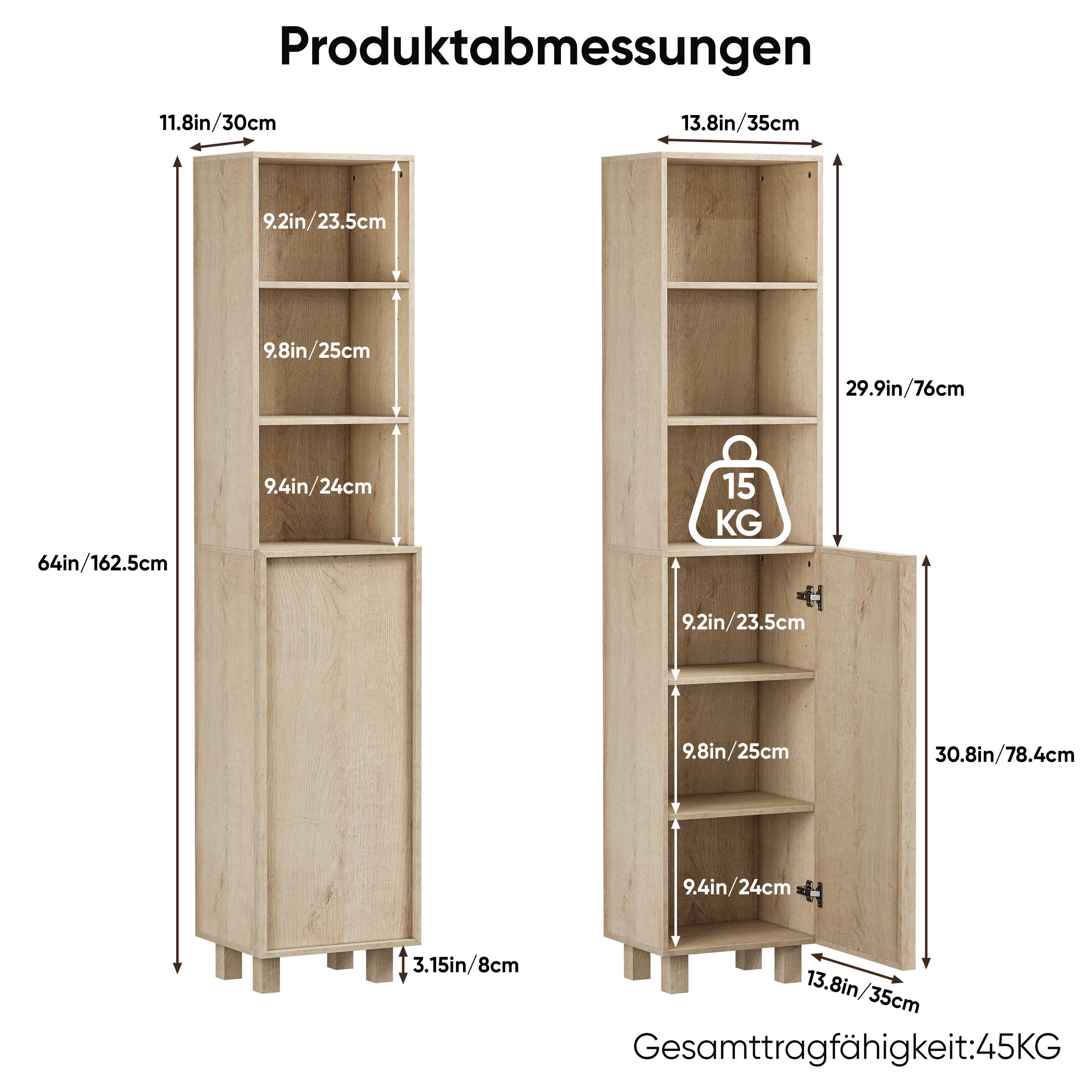 Dimensions du meuble de rangement