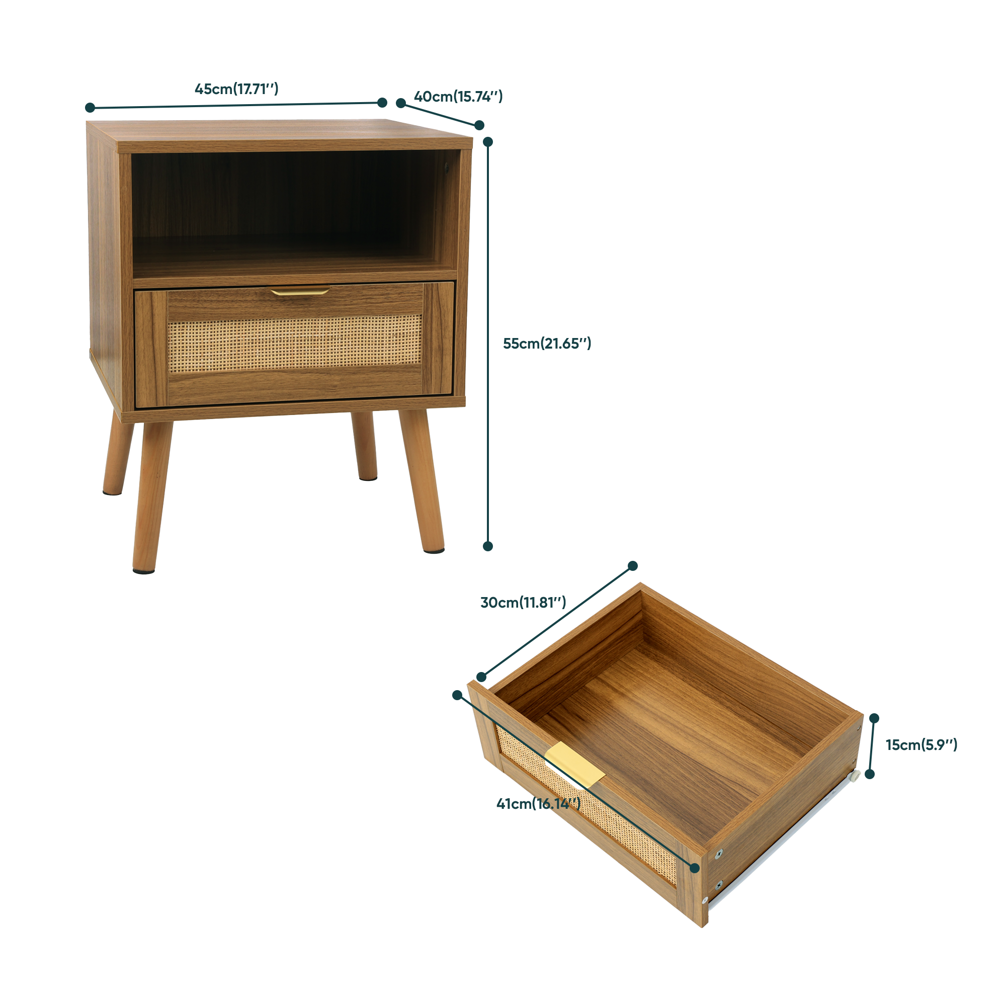 Dimensions du table de chevet
