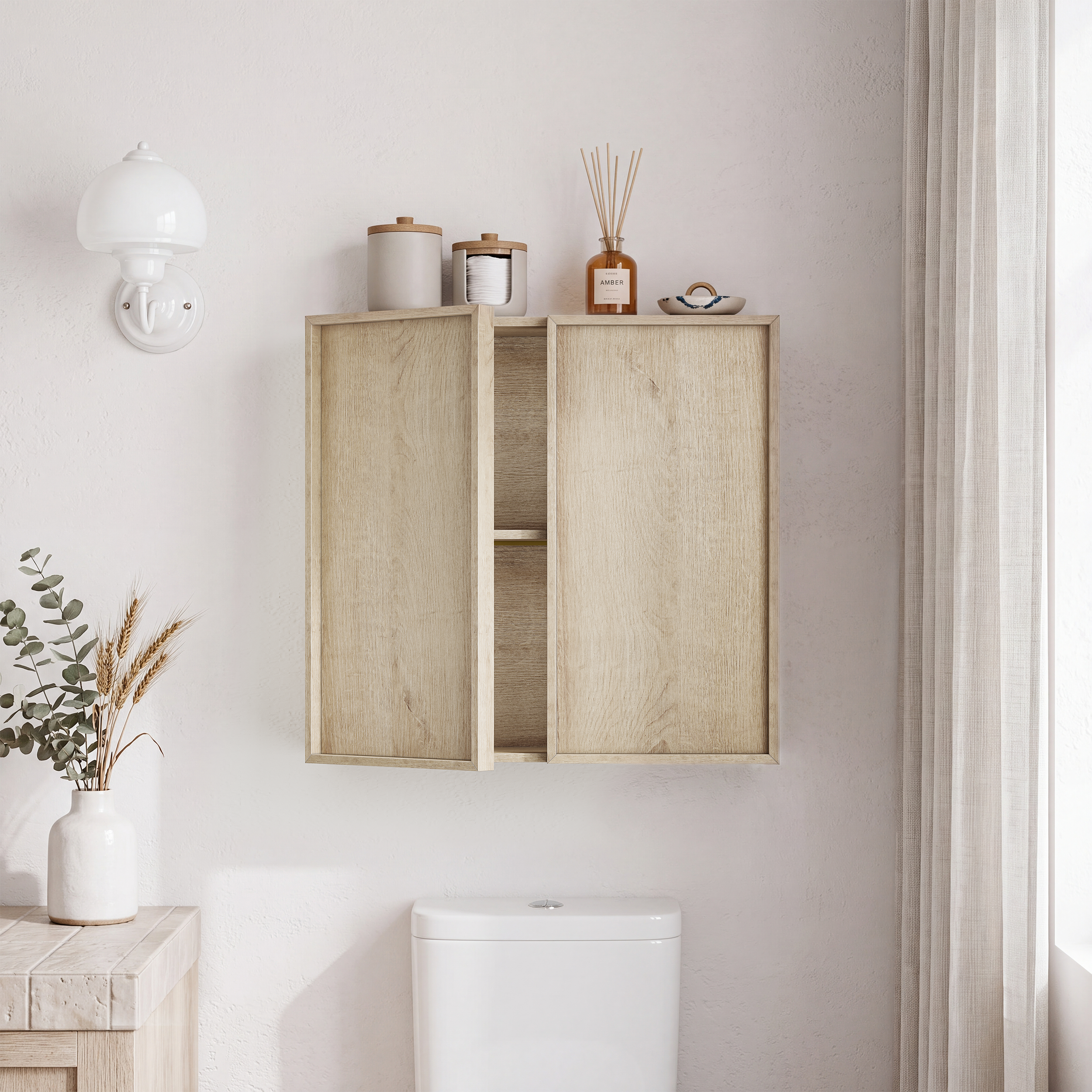 Wandhängender Badezimmerschrank im Design eines gr