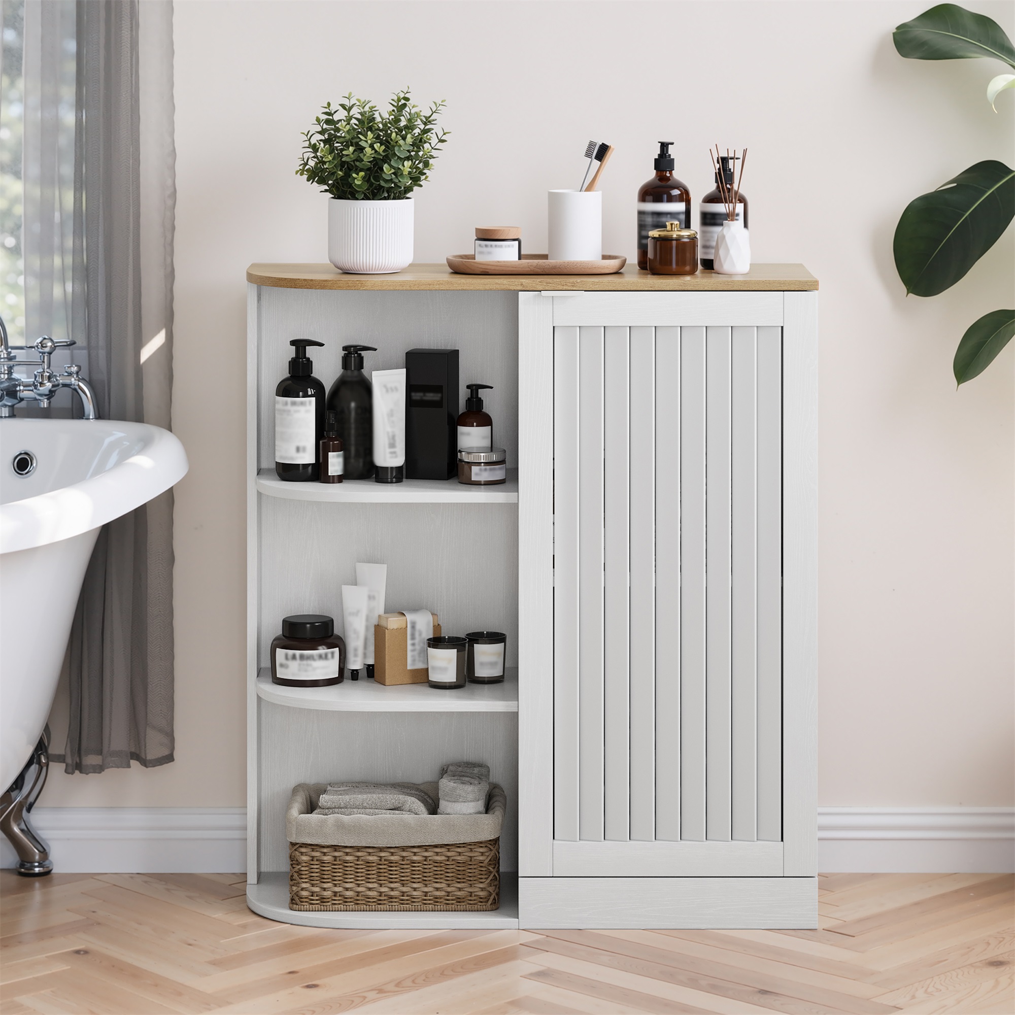 Détail du meuble de rangement