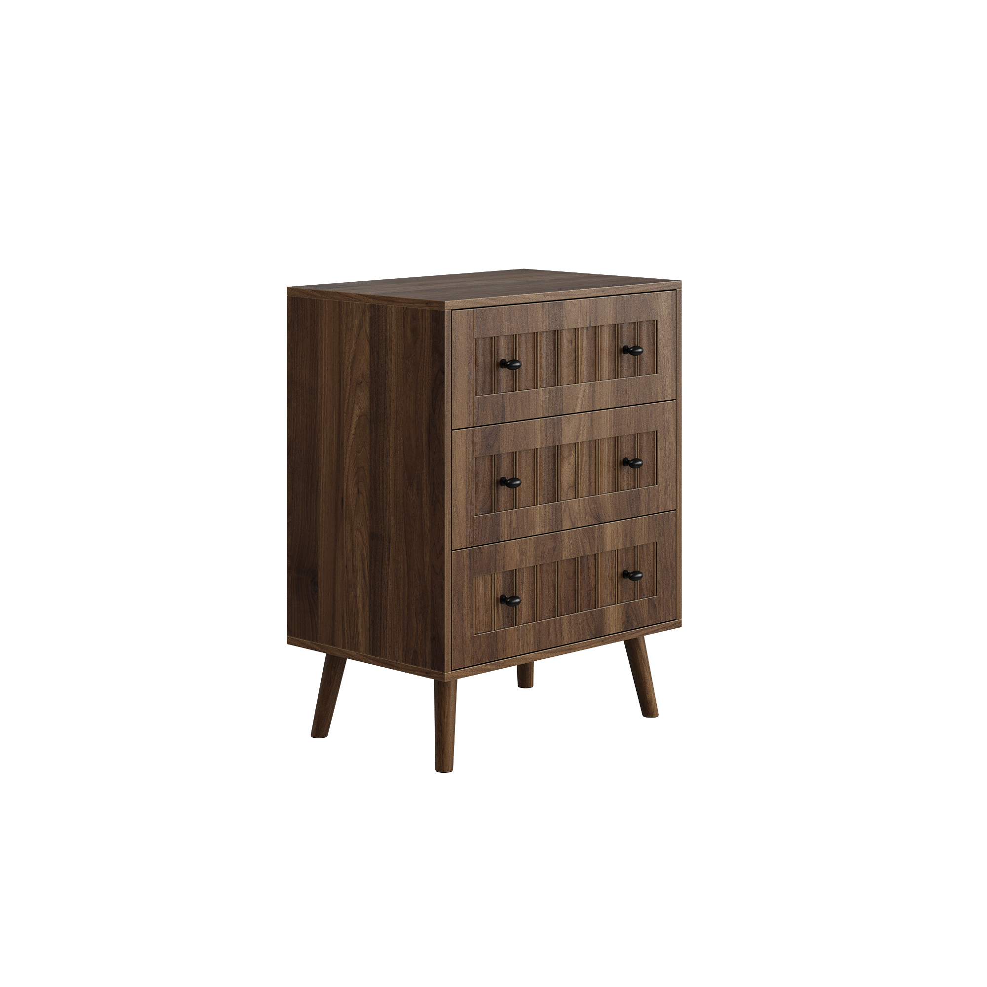 Armoire-penderie, avec tiroirs, 60 x 40 x 78 cm, bois et MDF, noyer - vue 2