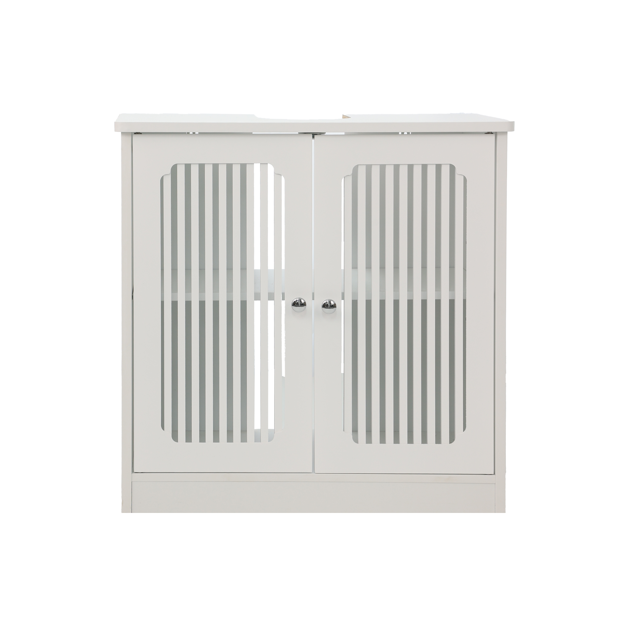 Meuble vasque de salle de bains, 60 x 30 x 60 cm, panneaux de particules, blanc - vue 2