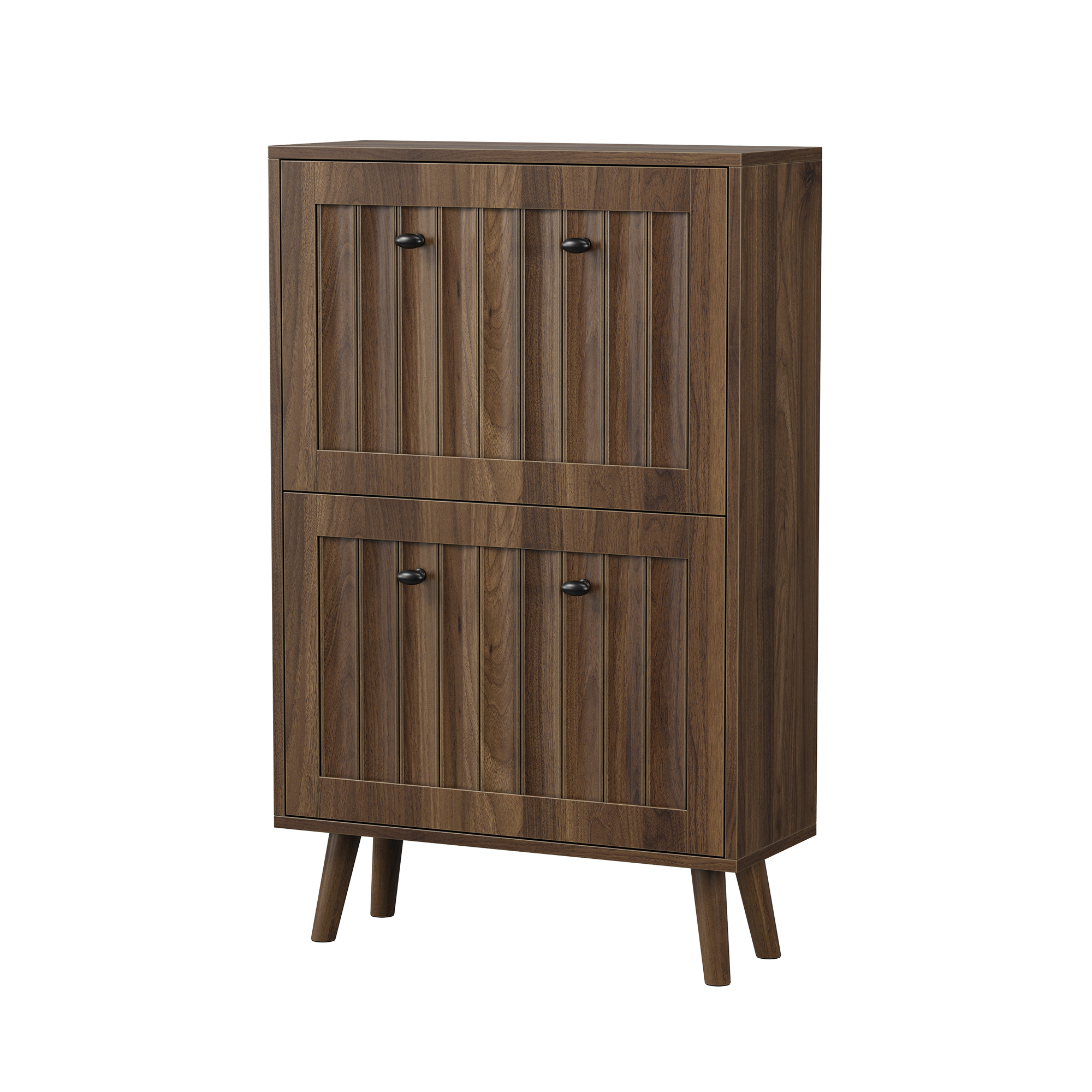 Meuble à chaussures, 60 x 24 x 95 cm, MDF et panneaux de particules, noyer - vue 5