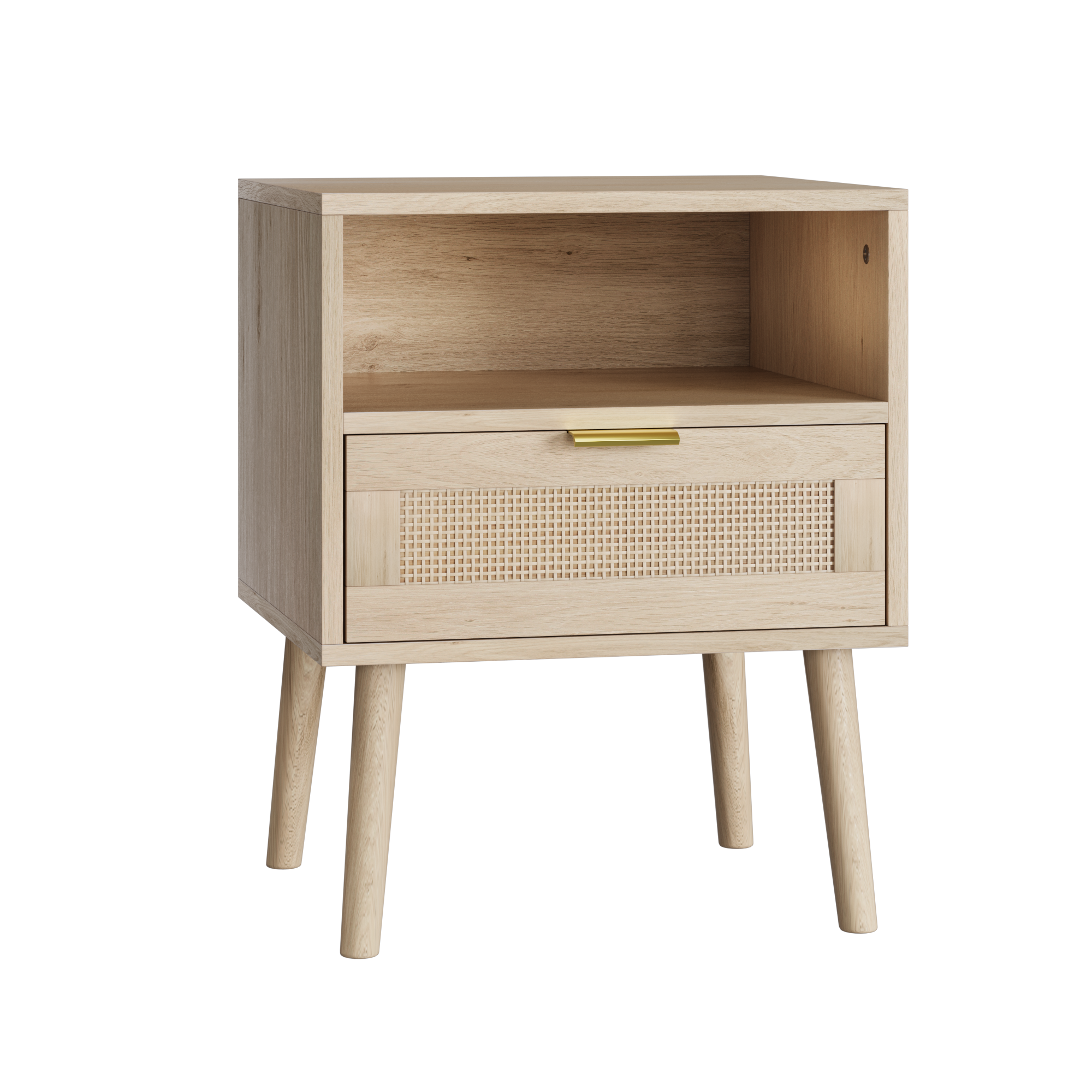 produit fini table de chevet bohème en rotin