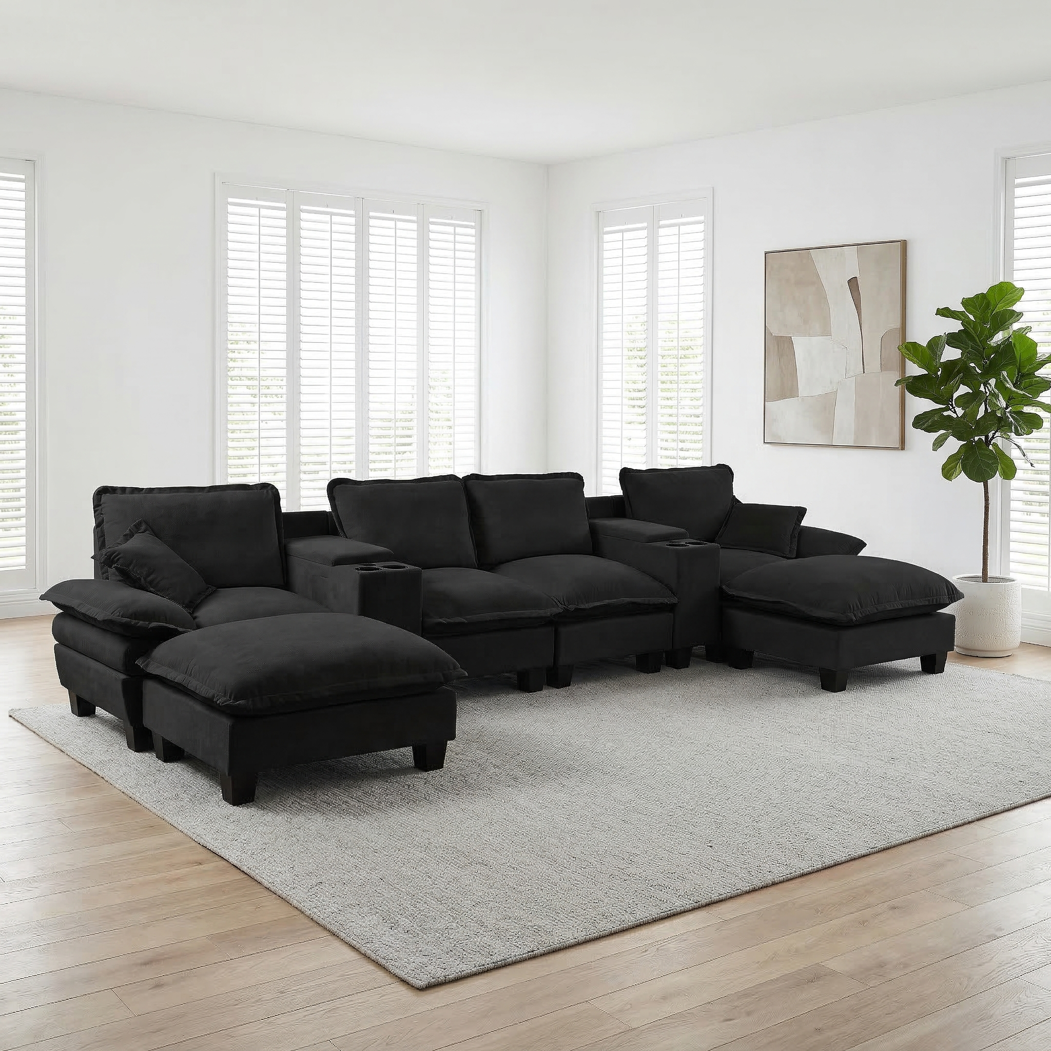 Modulare Cloud-Couch, U-förmiges Segelboot-Sofa mi