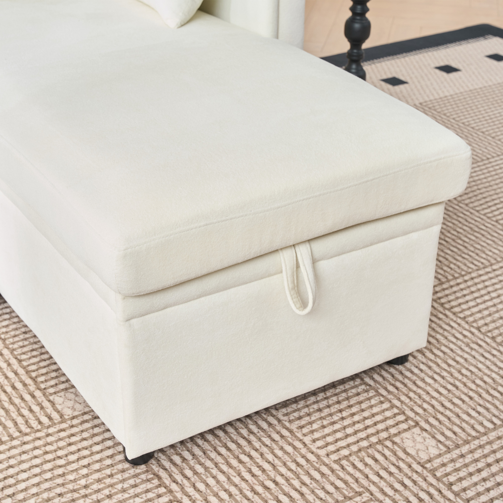 Détail du canapé convertible
