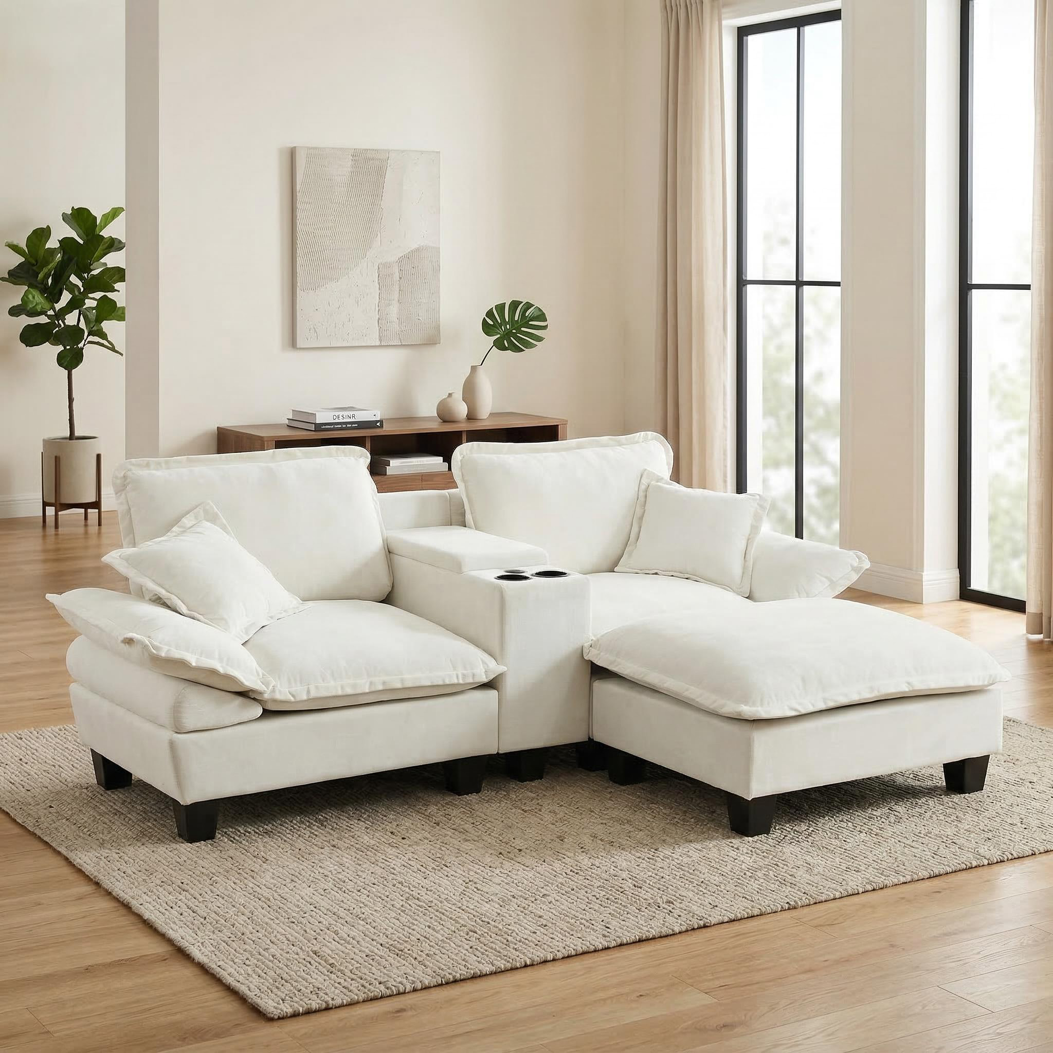 Modulare Cloud-Couch, L-förmiges Segelboot-Sofa mi