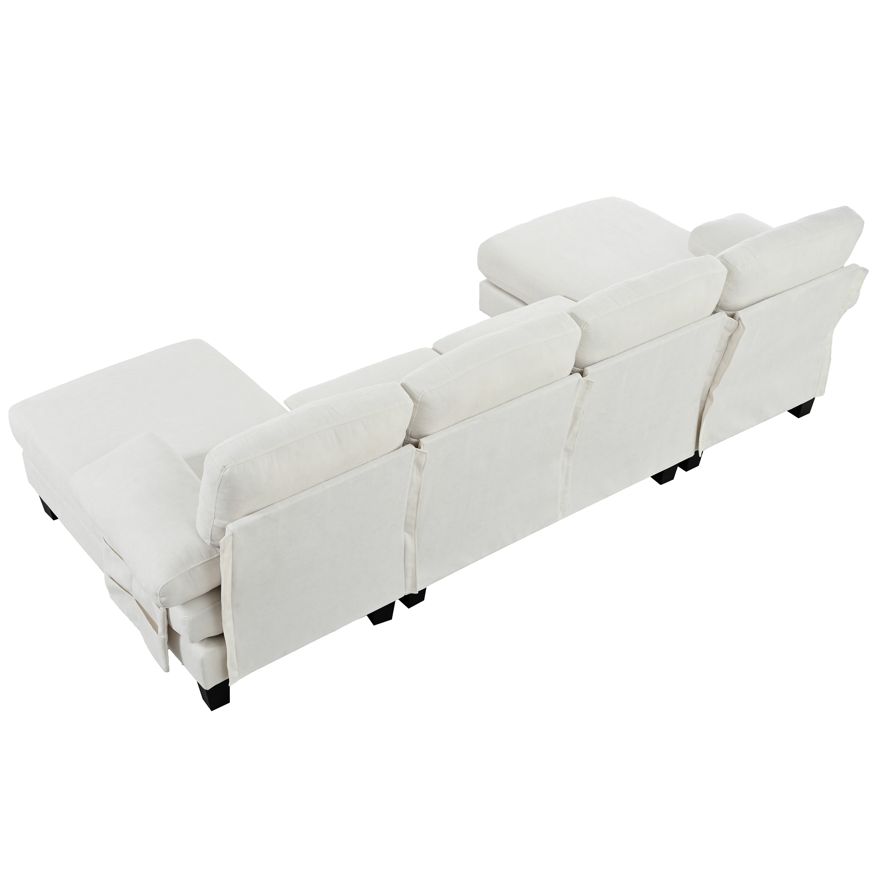 Canapé d'angle double chaise-longue en tissu cheni - image 16
