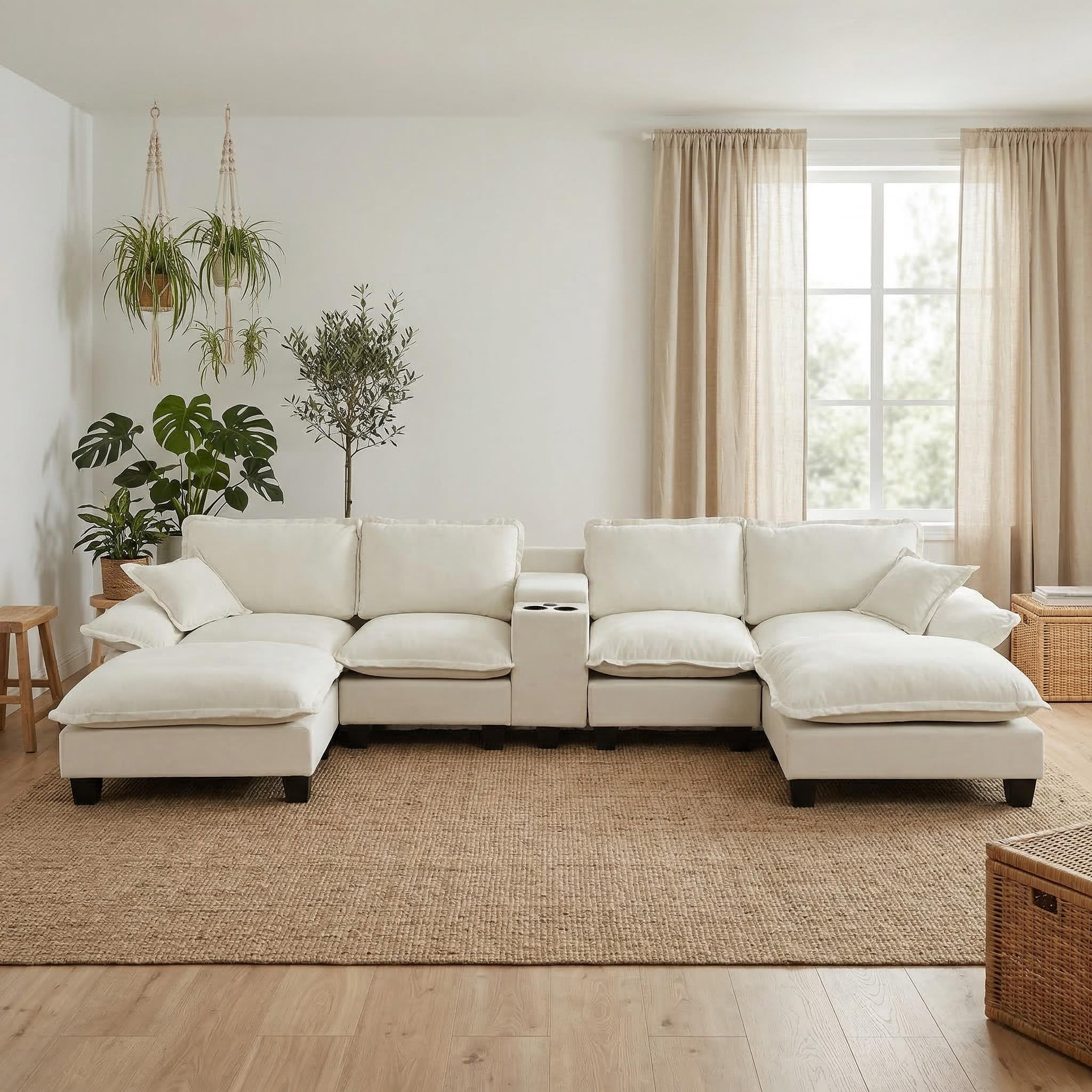 Modulare Cloud-Couch, U-förmiges Segelboot-Sofa mi
