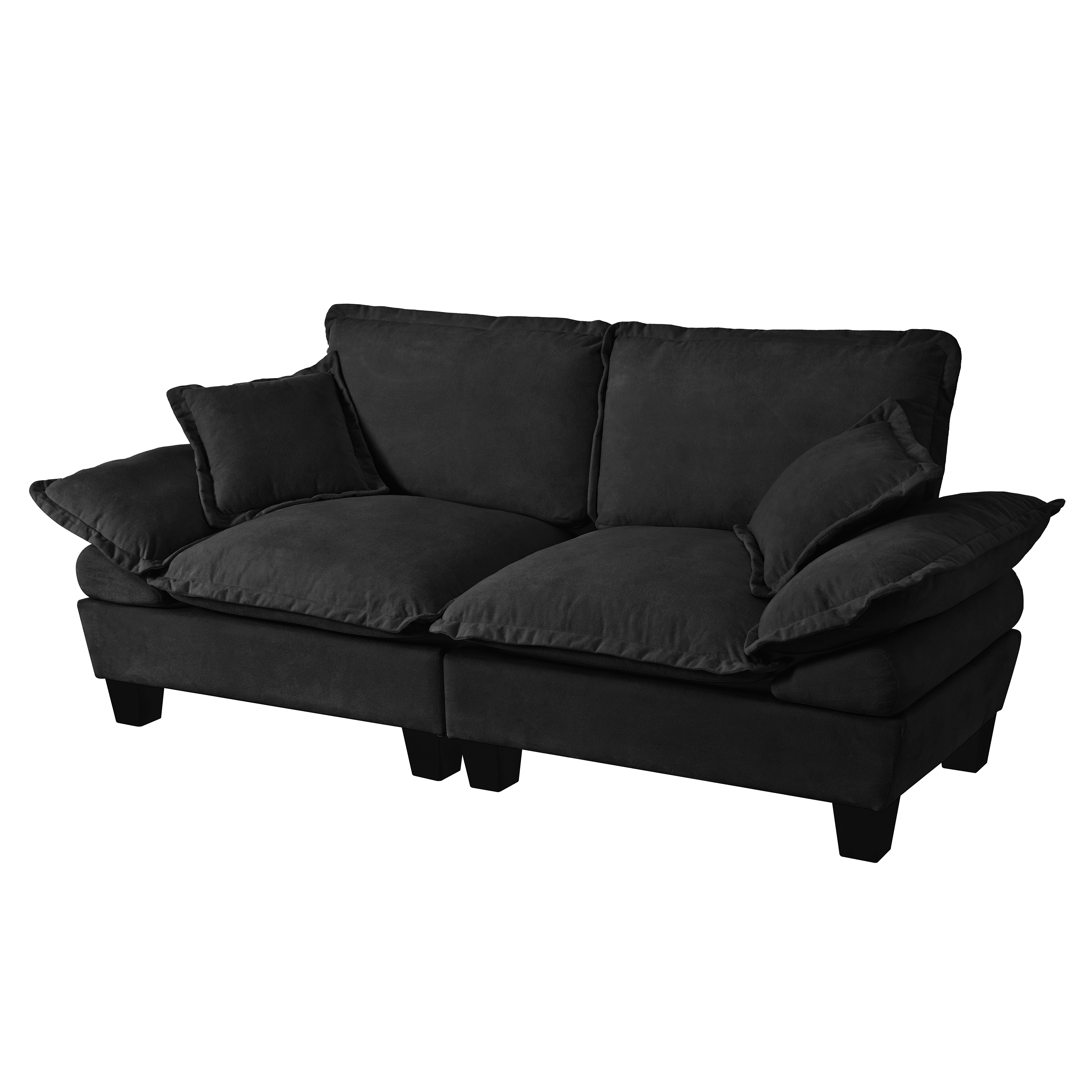 Canapé modulable avec assise confortable et finition soignée noir - spécifications 1