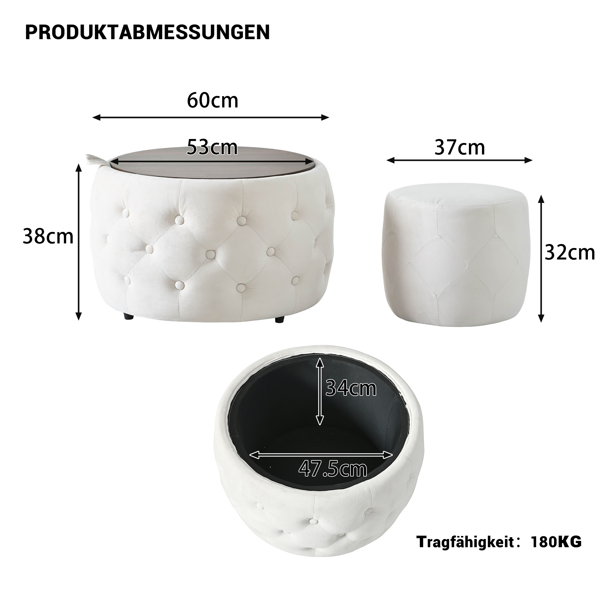 Dimensions du pouf