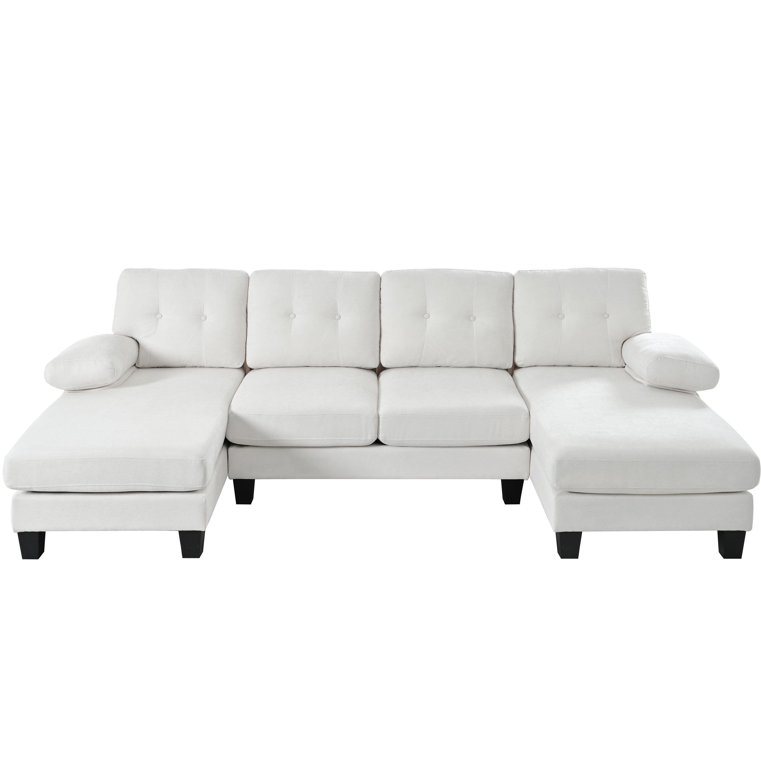 Canapé d'angle double chaise-longue en tissu cheni - image 14