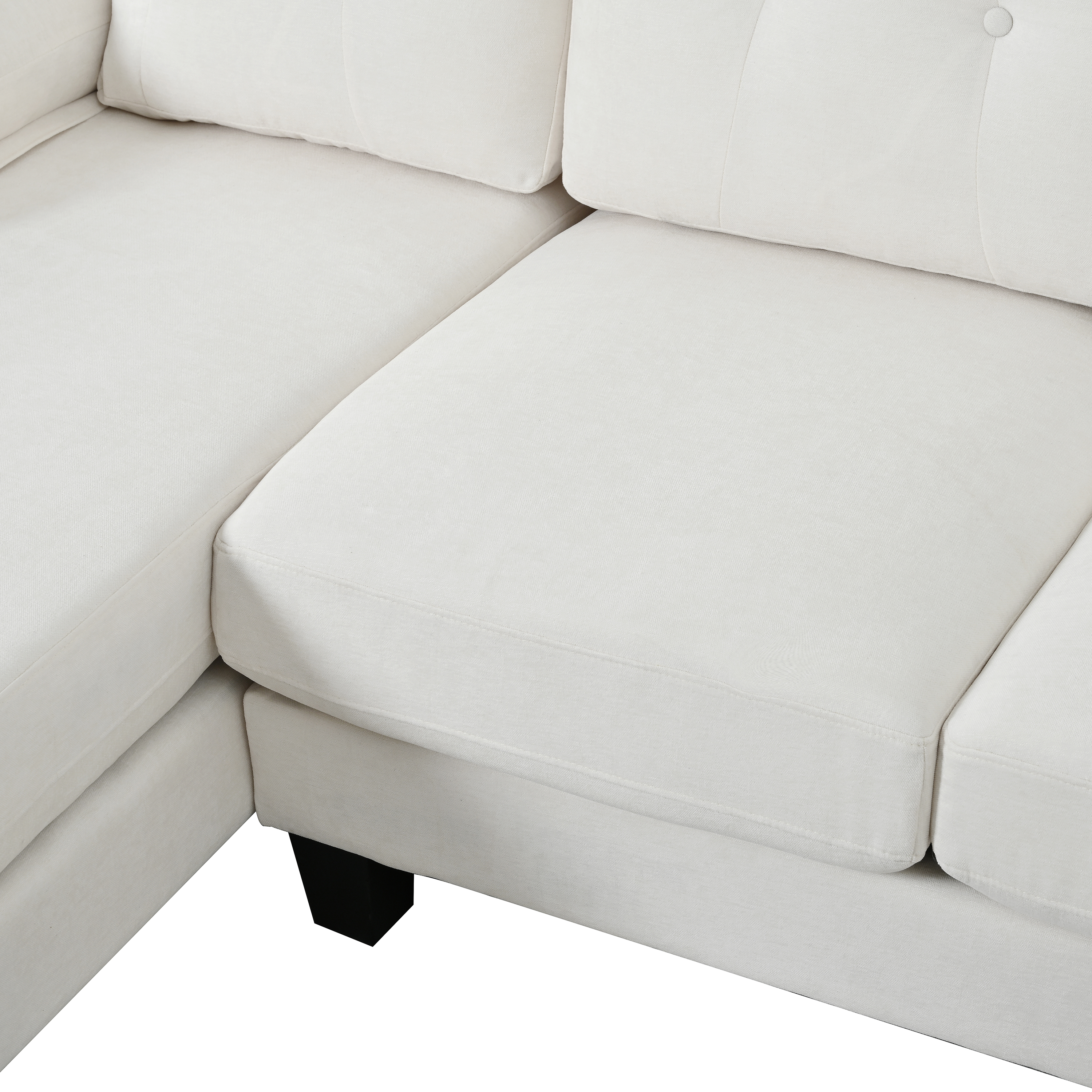 Canapé d'angle double chaise-longue en tissu cheni - image 9