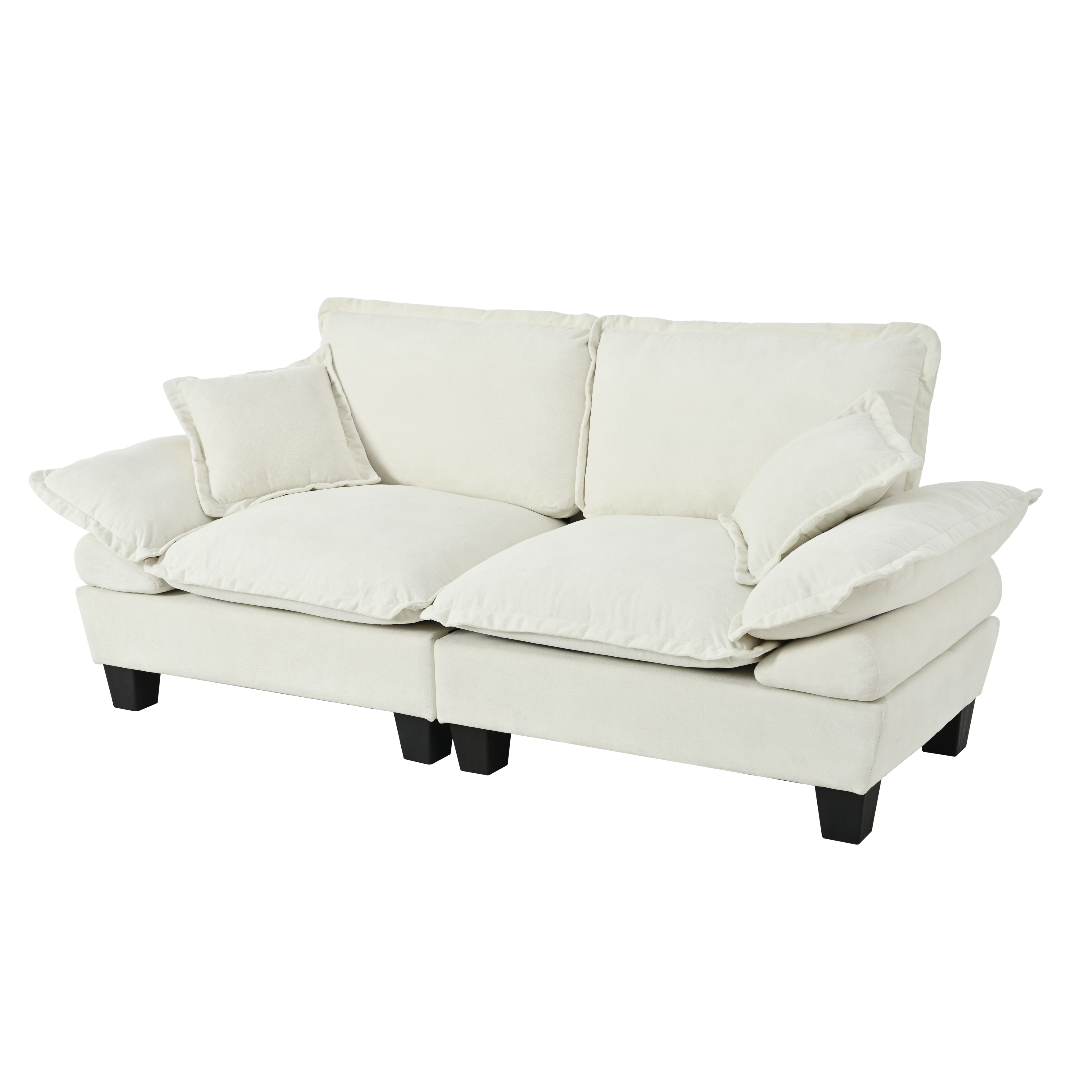 Canapé modulable avec assise confortable et finition soignée beige - spécifications 1