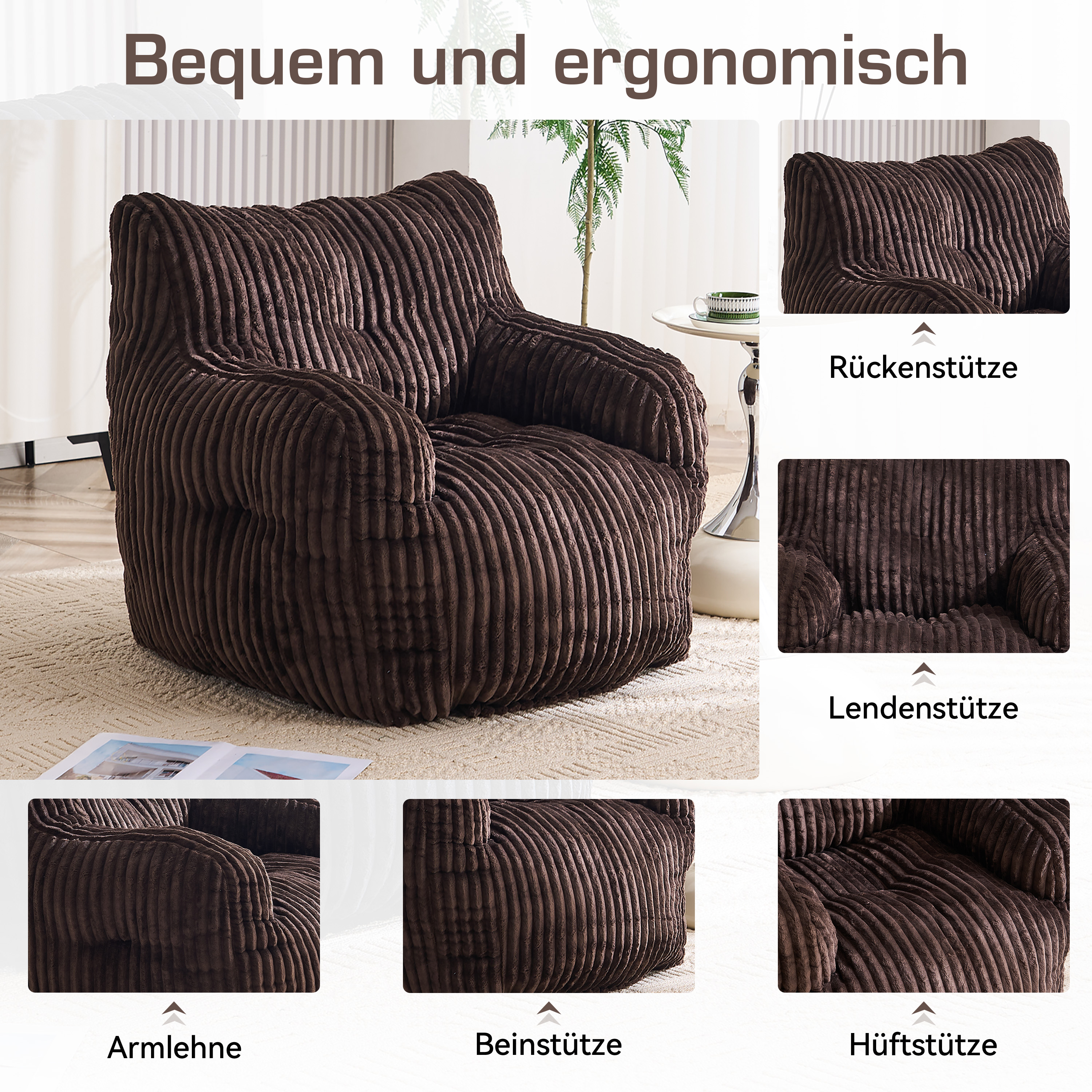 Détail du fauteuil lounge