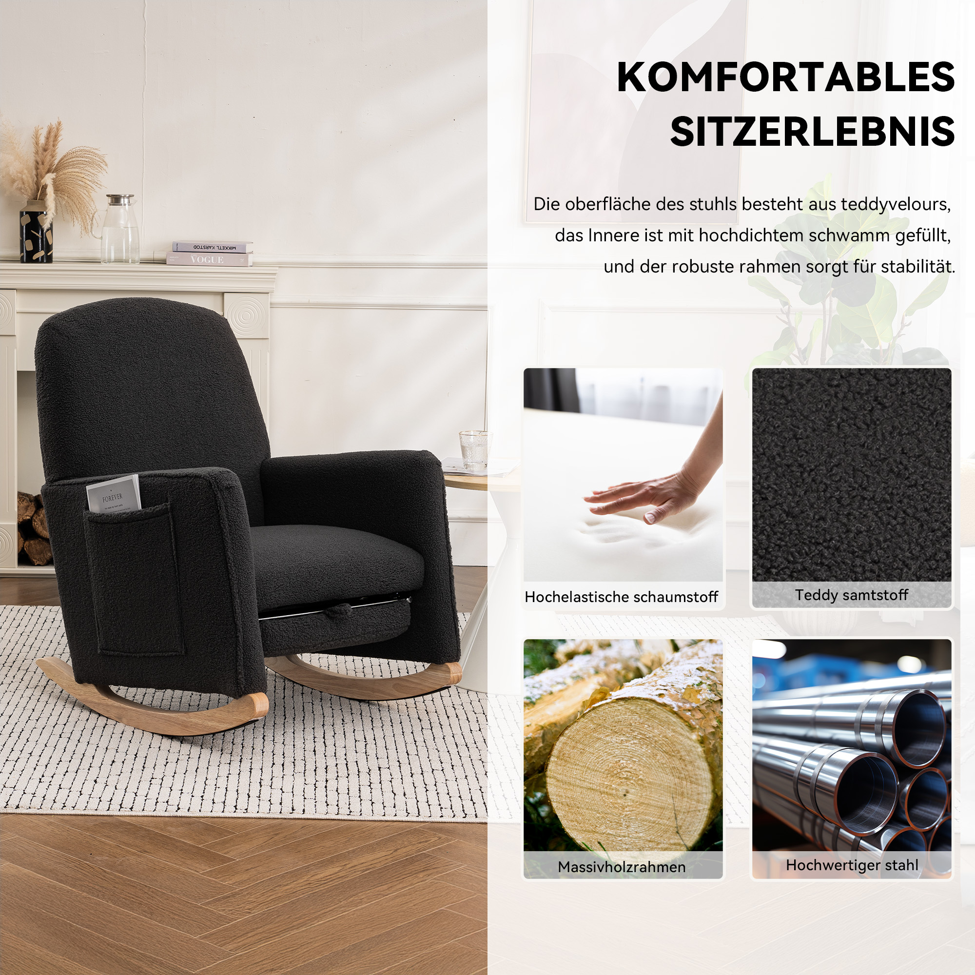 Détail du fauteuil à bascule