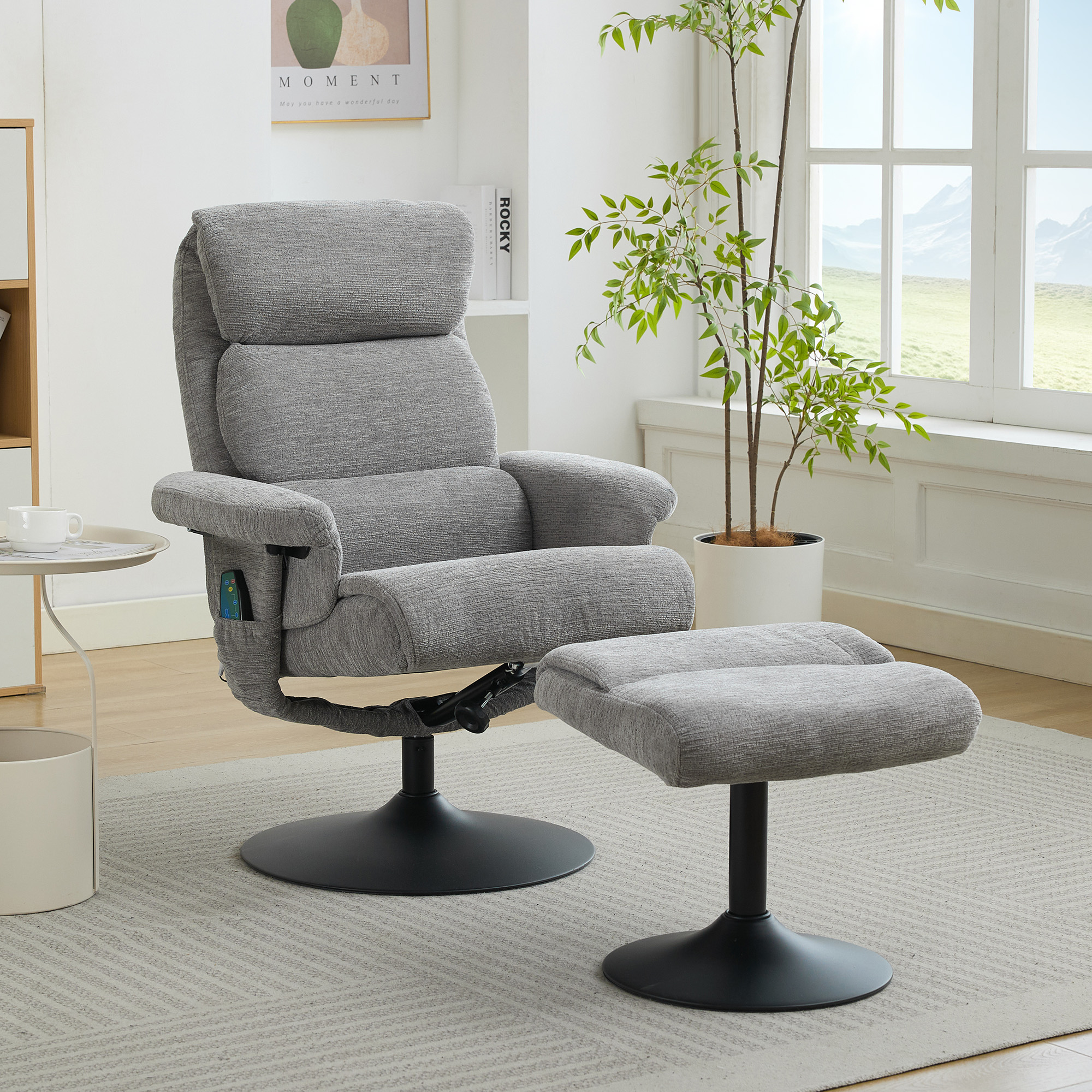 023 Relaxsessel mit Liegefunktion und 5-Punkte-Mas