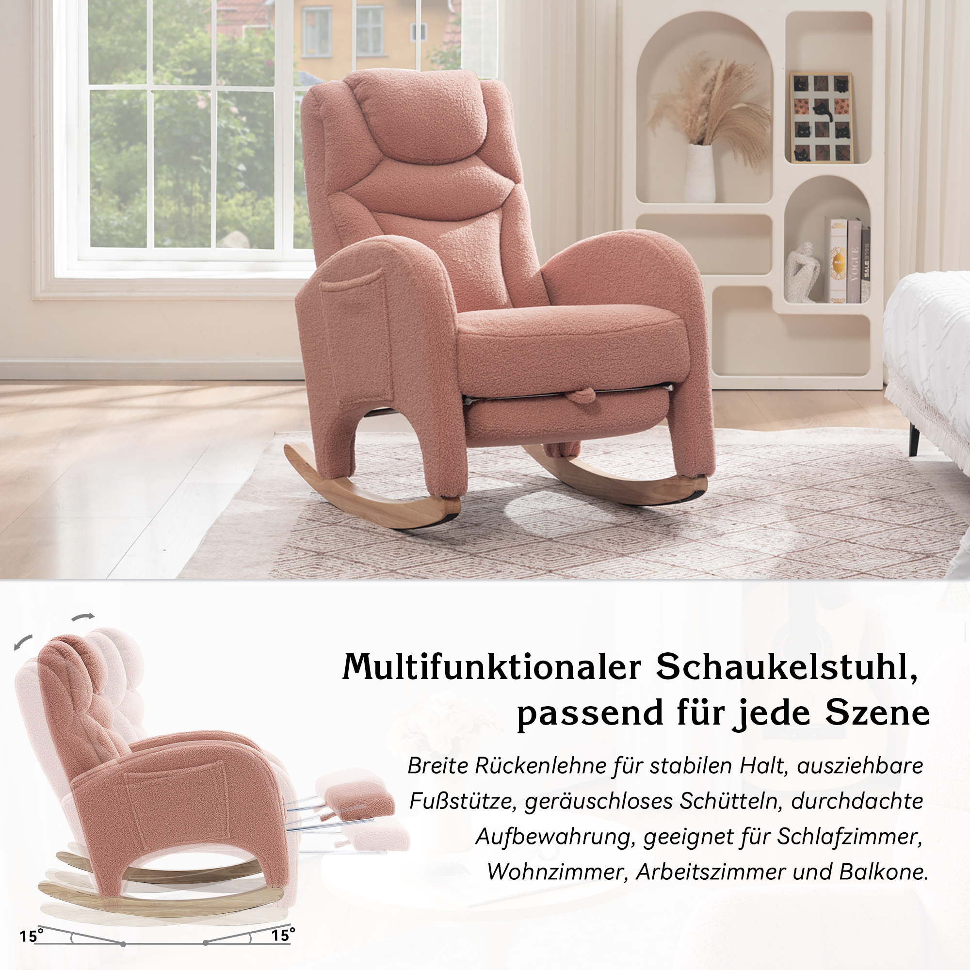 Détail du fauteuil à bascule
