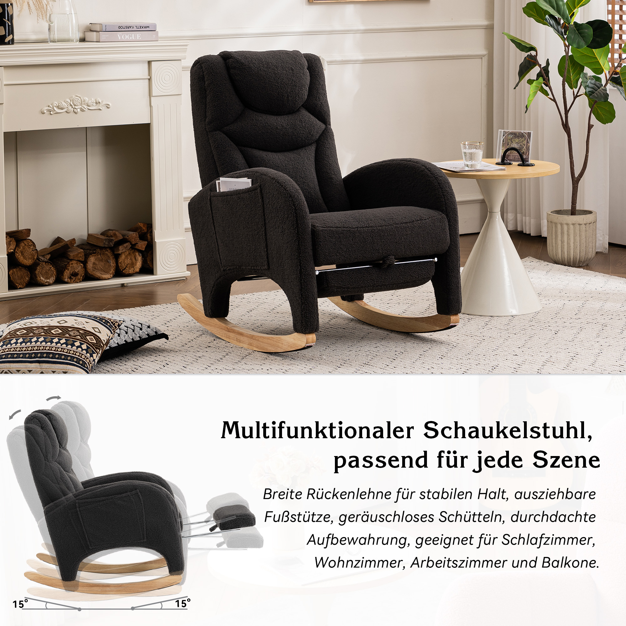 052 Schaukelstuhl, Relaxsessel, Wohnzimmerstuhl mi
