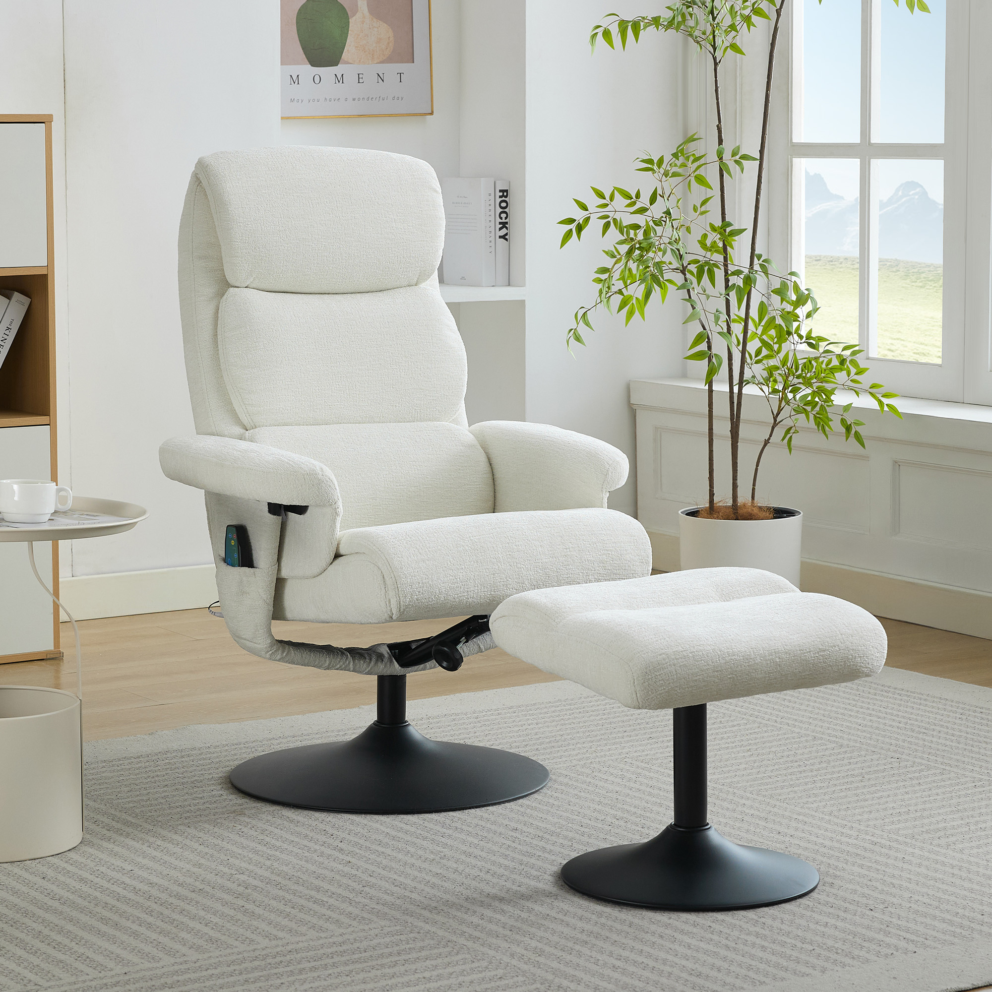 023 Relaxsessel mit Liegefunktion und 5-Punkte-Mas