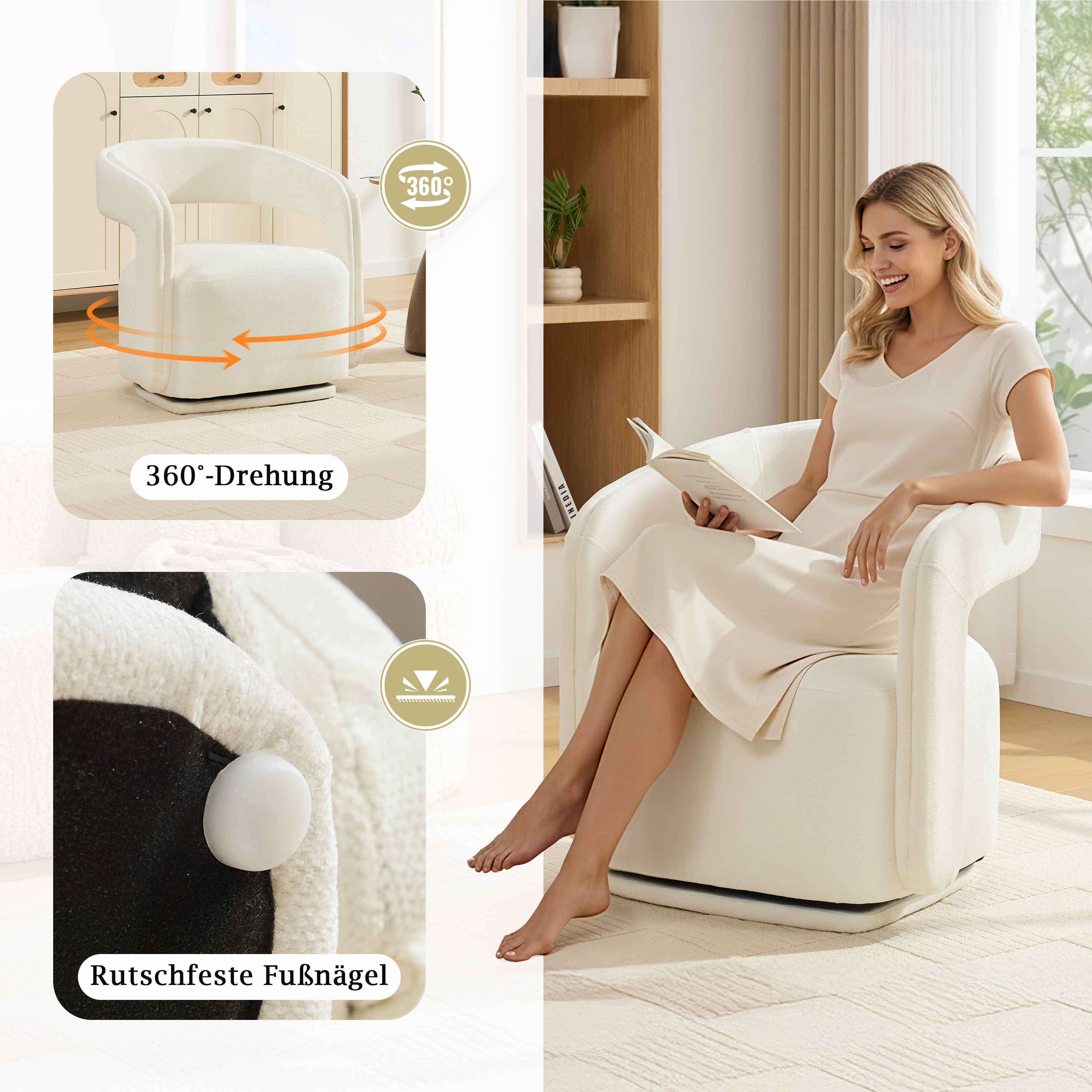 Détail du fauteuil d'appoint