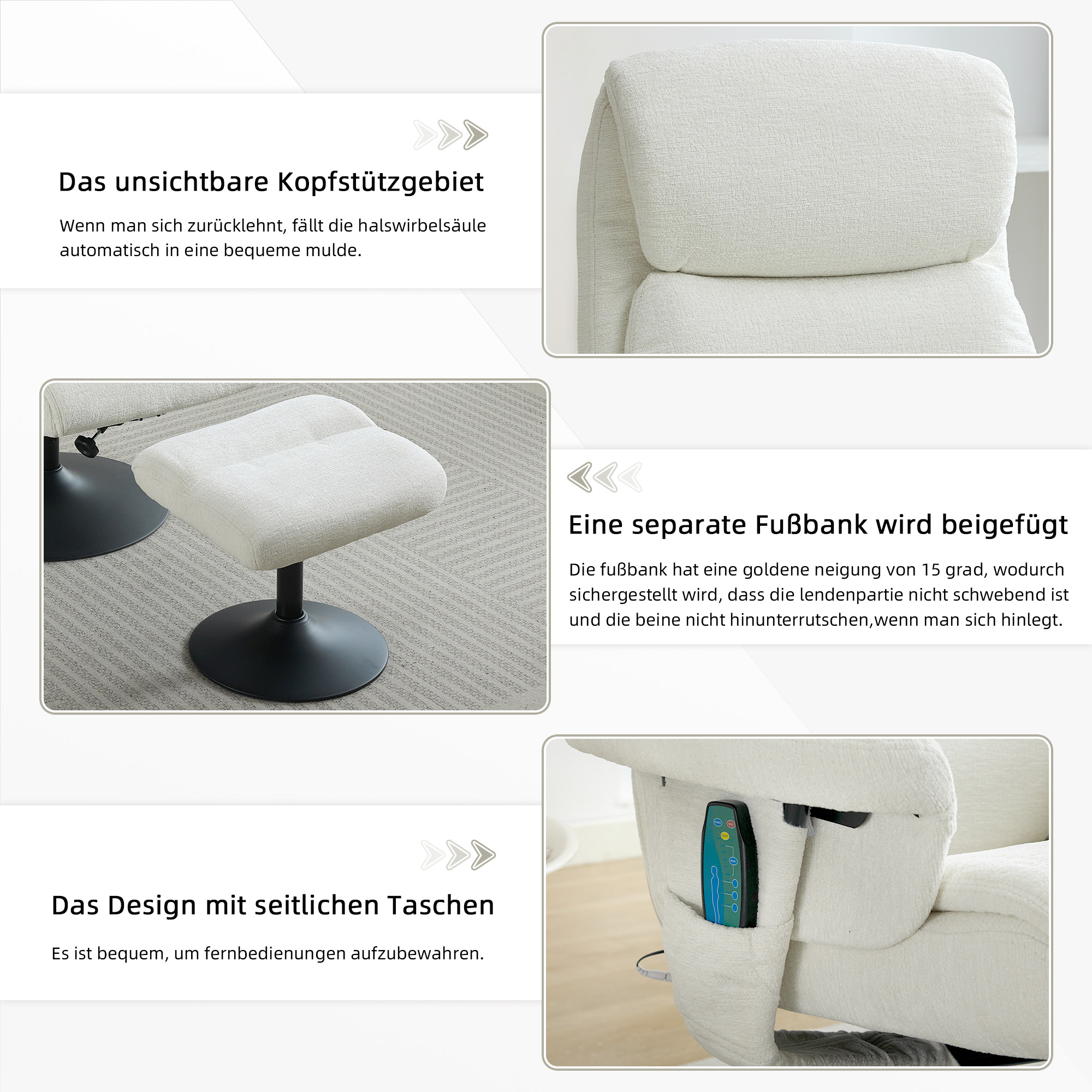 Détail du fauteuil relax