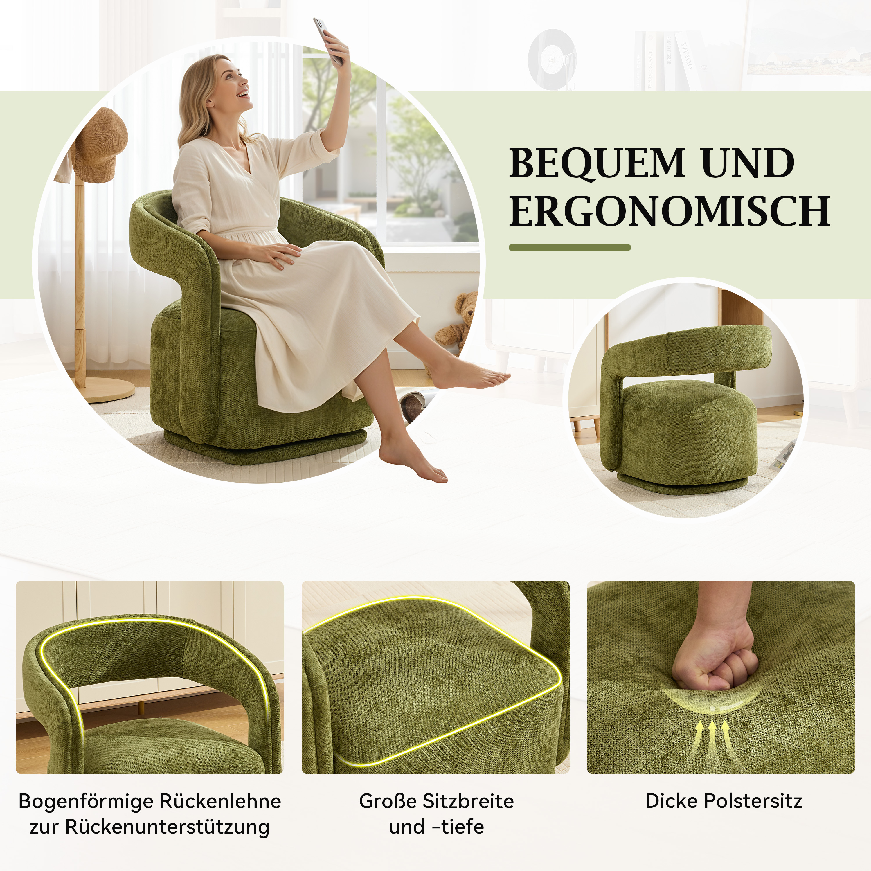 Détail du fauteuil d'appoint