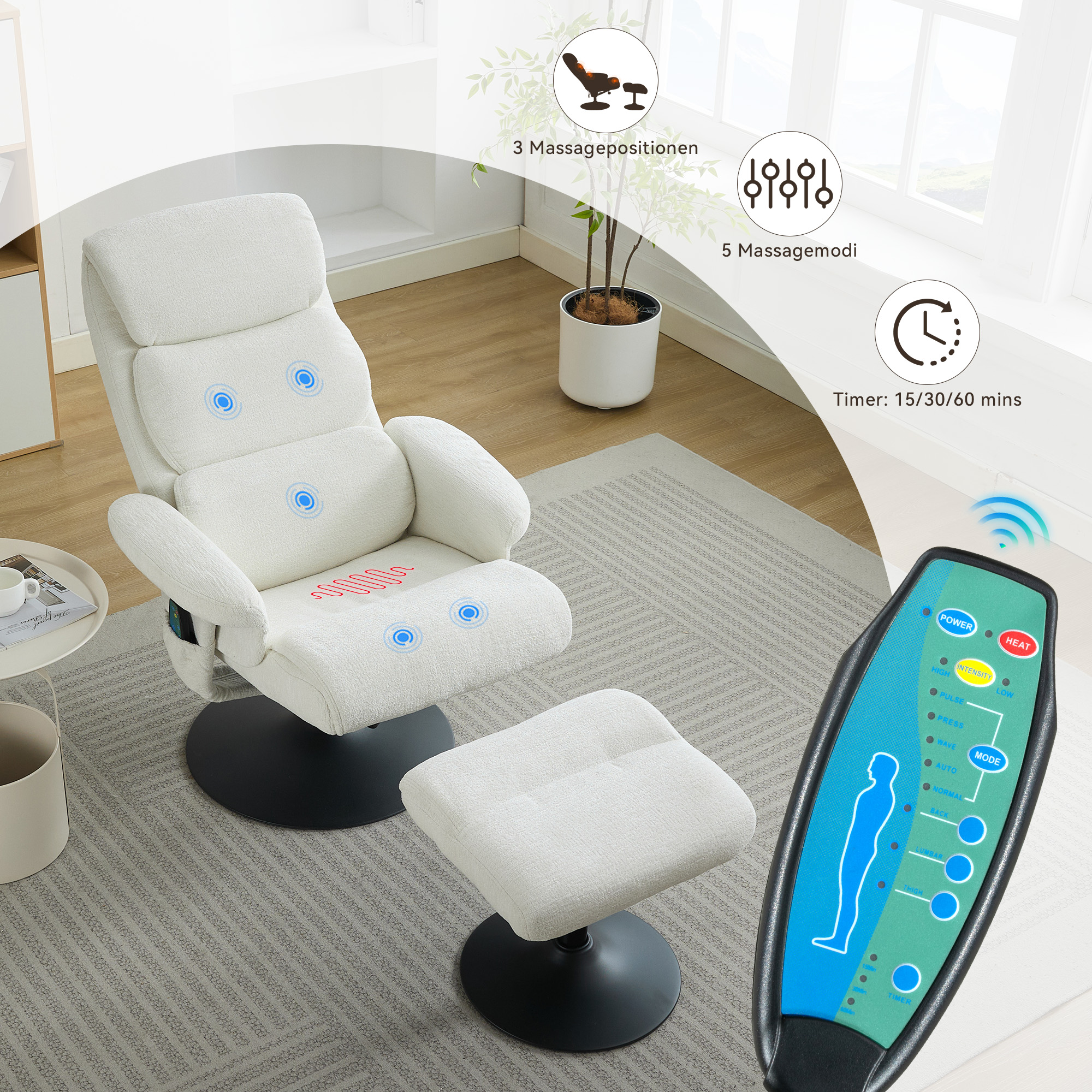 Détail du fauteuil relax