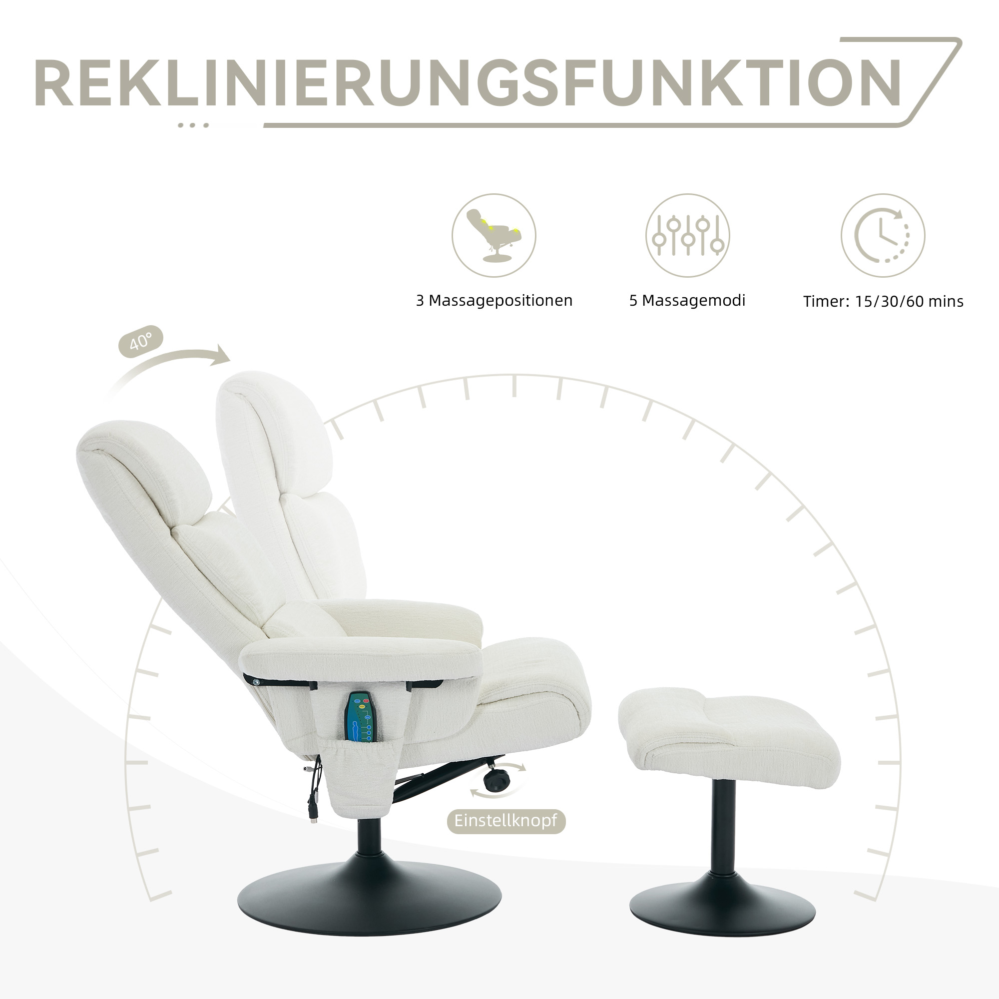Détail du fauteuil relax