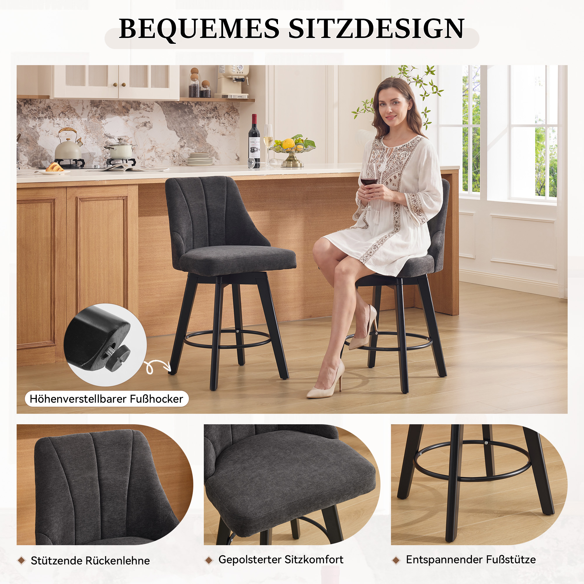 Présentation du tabouret de bar